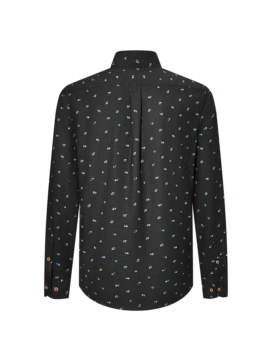 G2000 Men Clothing Cotton Oxford Palm Tree Printed Shirt Smart Fit -  Dark gray