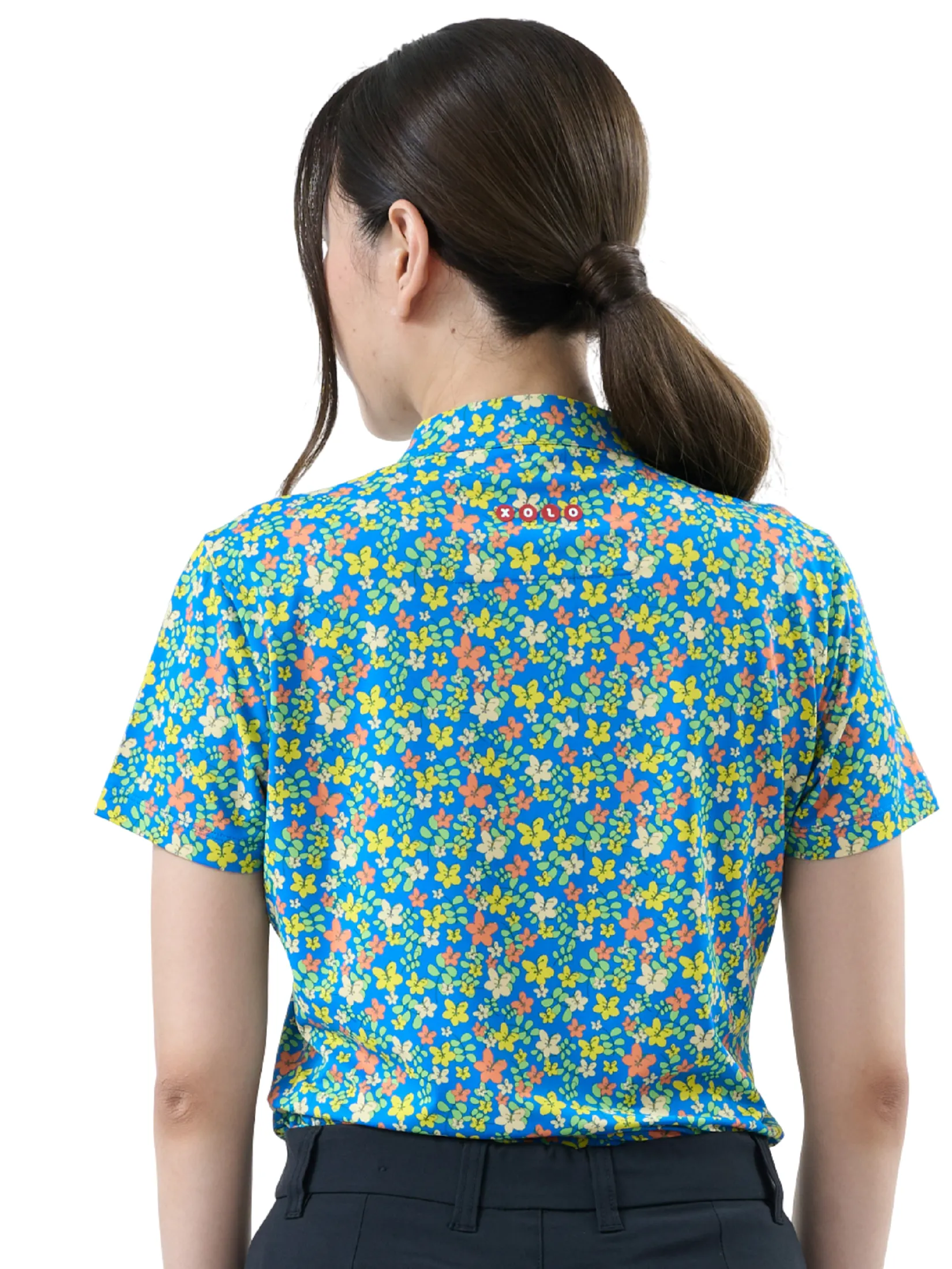 XOLO Light Blue Women LIBERTY PRINTERD POLO (040122)