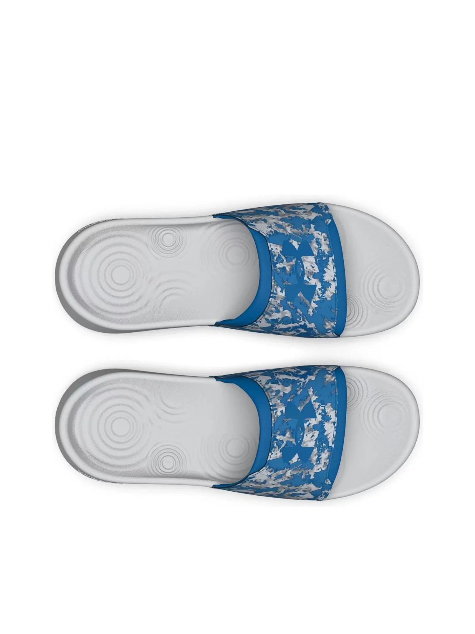 UNDER ARMOUR Men Slides UA Ignite Select Graphic Mod Gray / Photon Blue