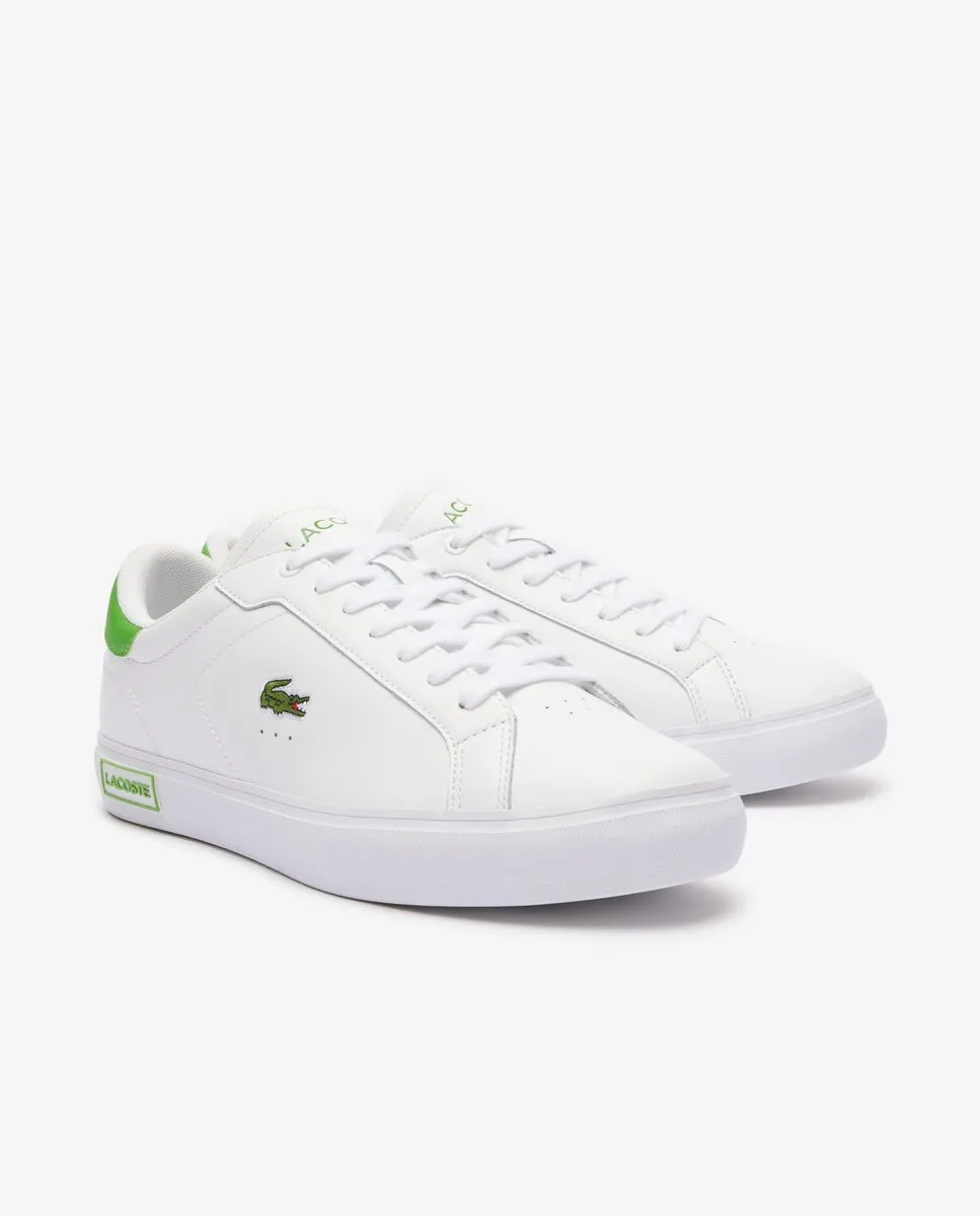 LACOSTE White  Men’s Powercourt Leather Trainers