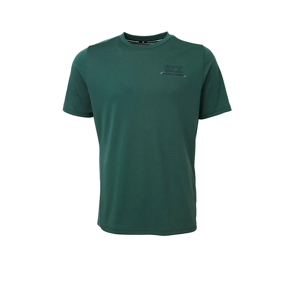 SKECHERS Performance Short Sleeve Tee Men Training T-Shirt Green - SK108AP806EFTH