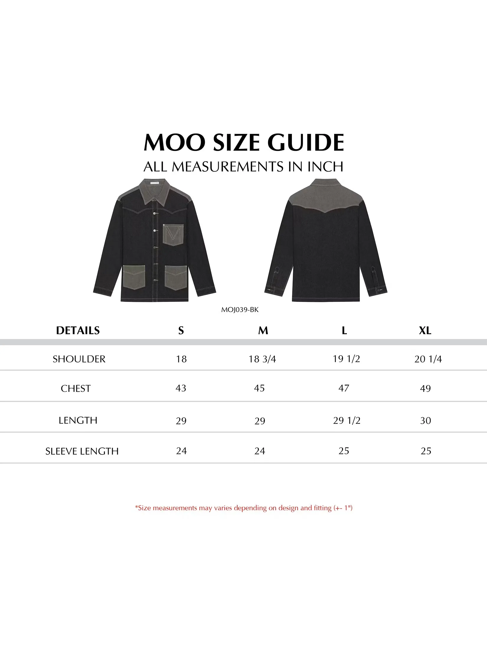 MOO [MOO 1/25] 
Two-tone Wild Patch Jacket Black
