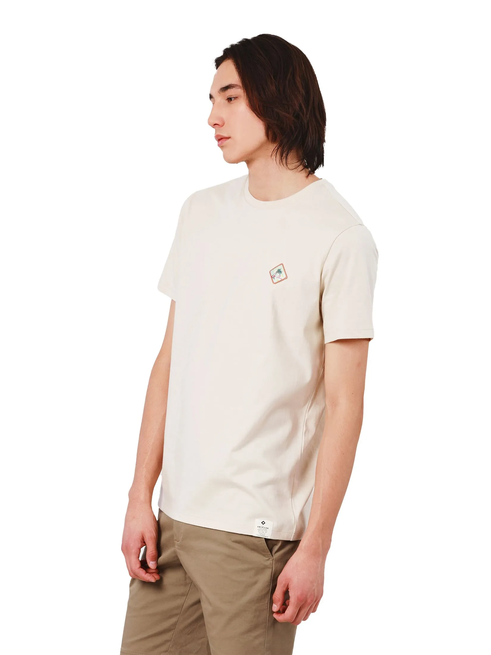 JOHN HENRY Men's T-Shirts (Slim Fit) Rejuvenate Vacation Beige