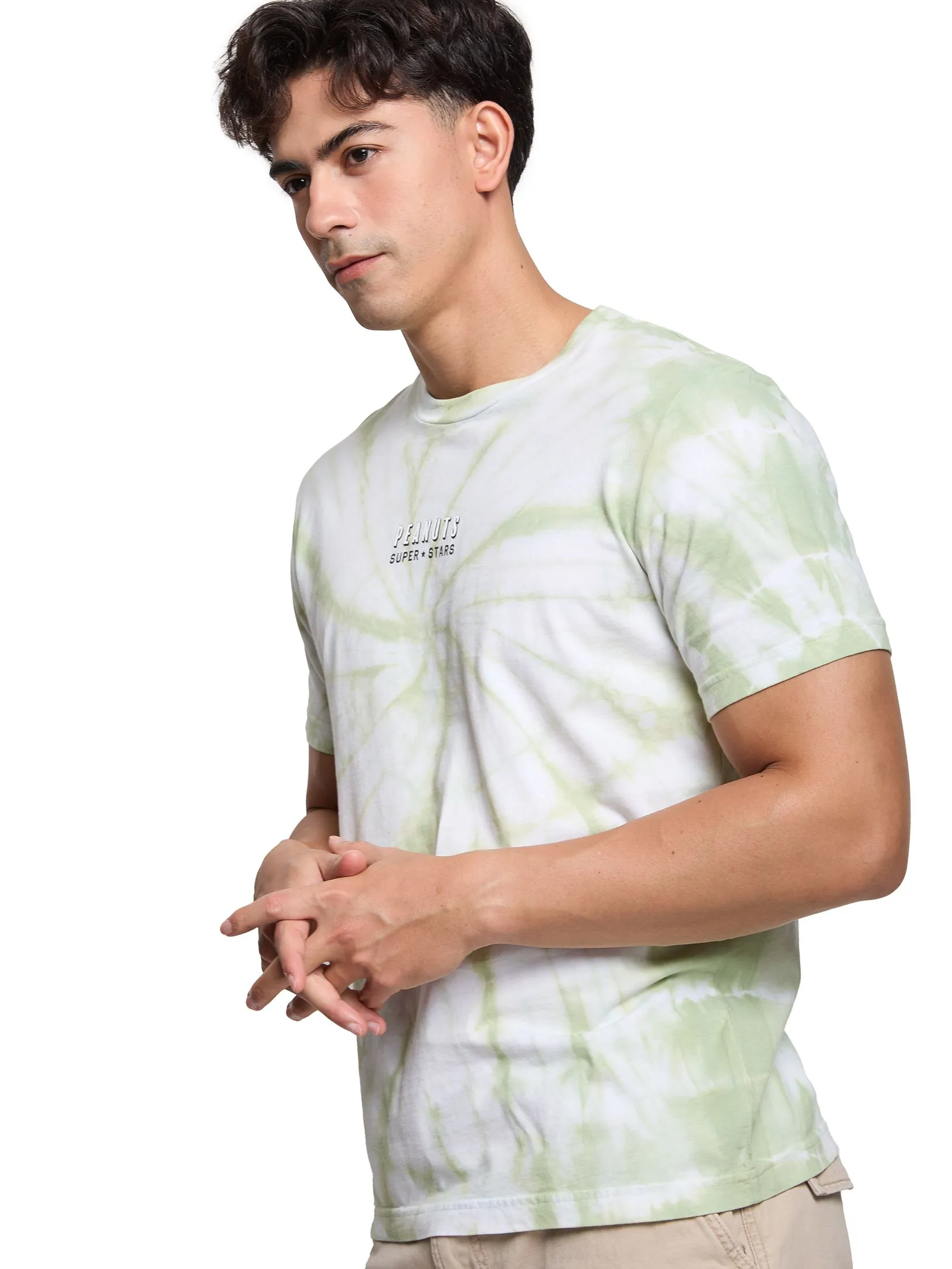 DEFRY 01 Men T-Shirt Short Sleeves Snoopy 2505FTSM043 Green