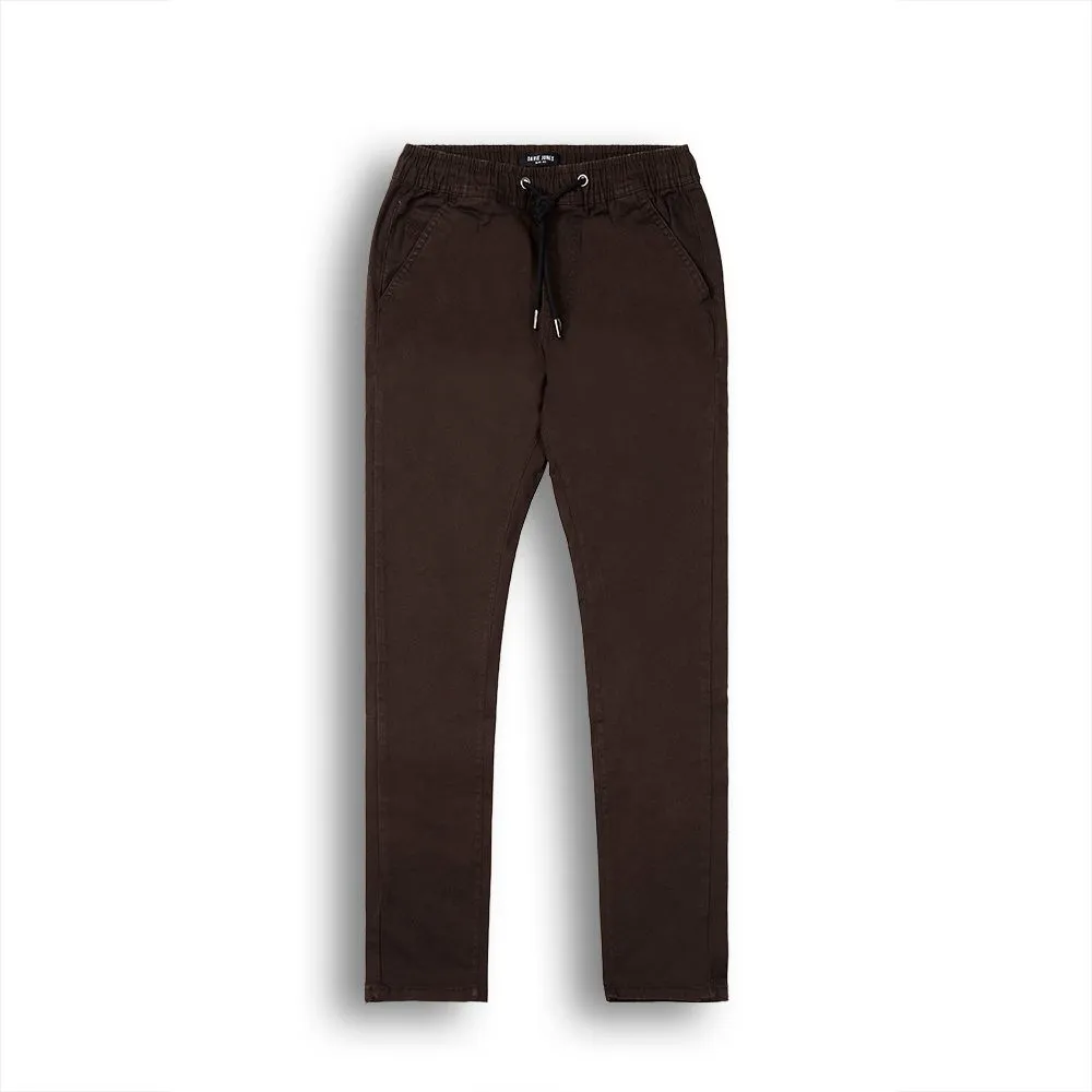 DAVIE JONES BROWN ELASTICATED COTTON JOGGER PL0002BR