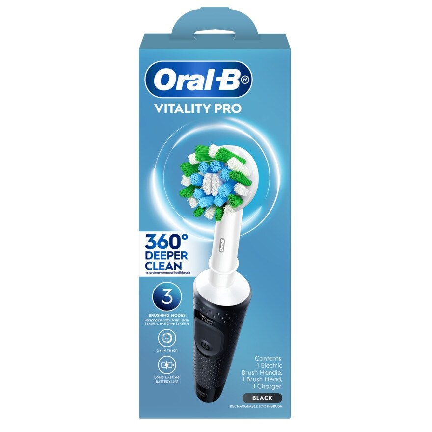 Oral-B Vitality Pro Electric Toothbrush Black Color 1'S - Black