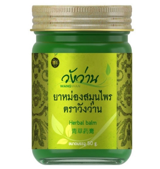 Зеленый бальзам с травами для суставов, от подагры Wang Wan 50 гр