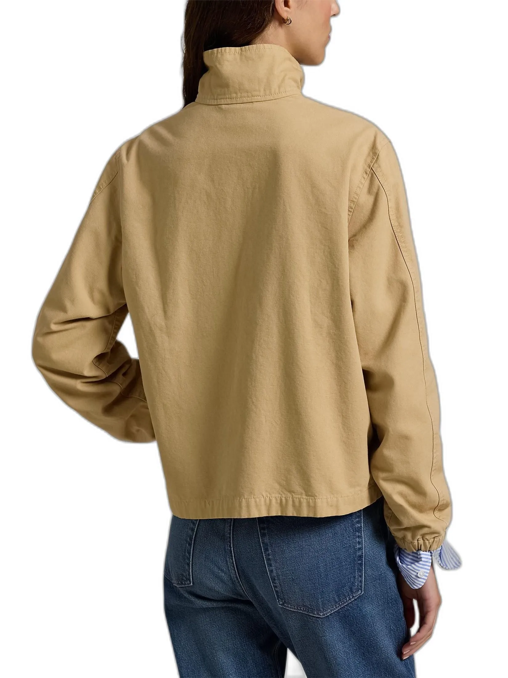 POLO RALPH LAUREN Women Jacket-Cotton Canvas Jacket WMPOOTWN5A20073-Beige/Khaki