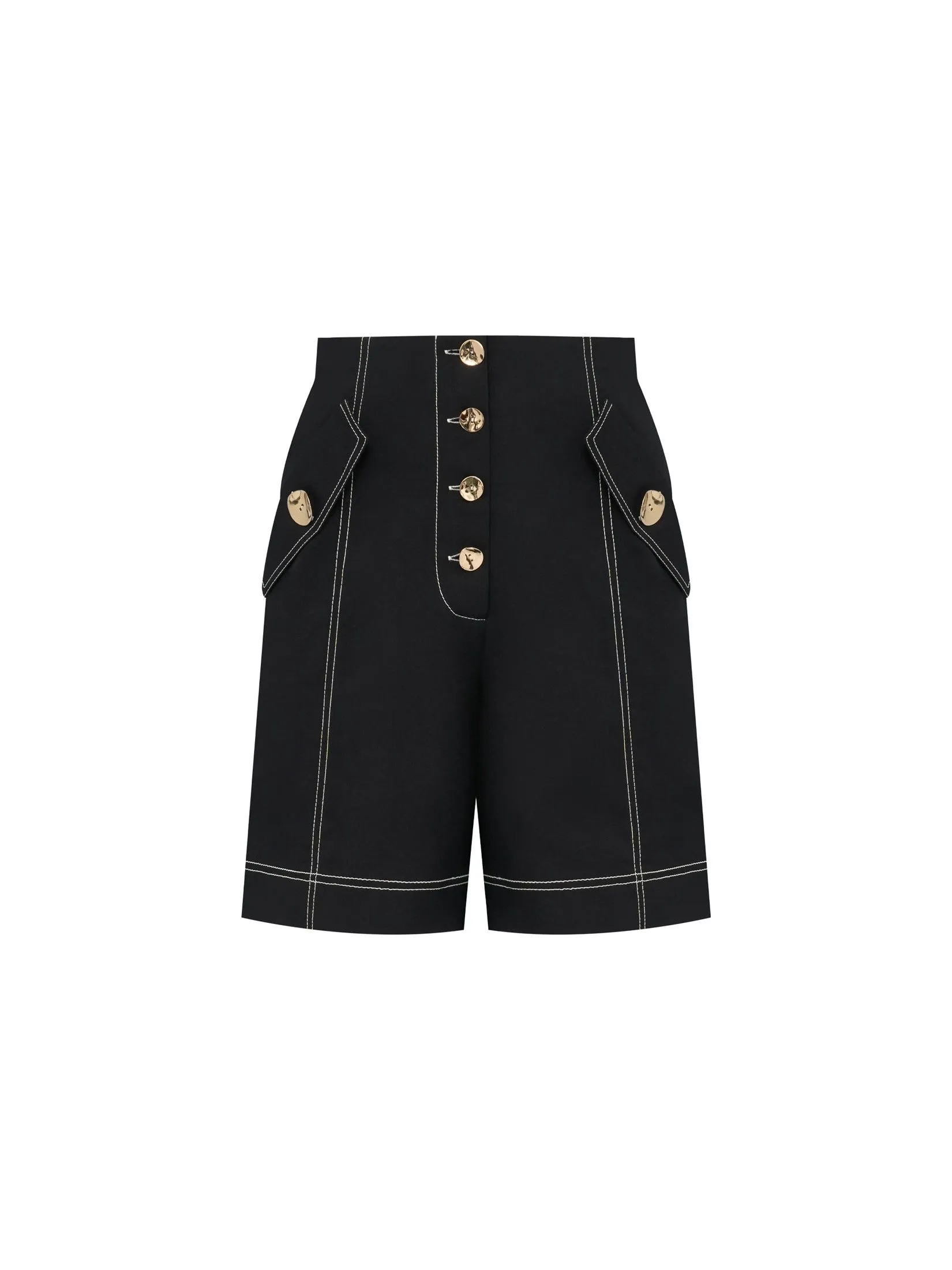 ASAVA ( SS25) Andie High Rise Women Shorts Black