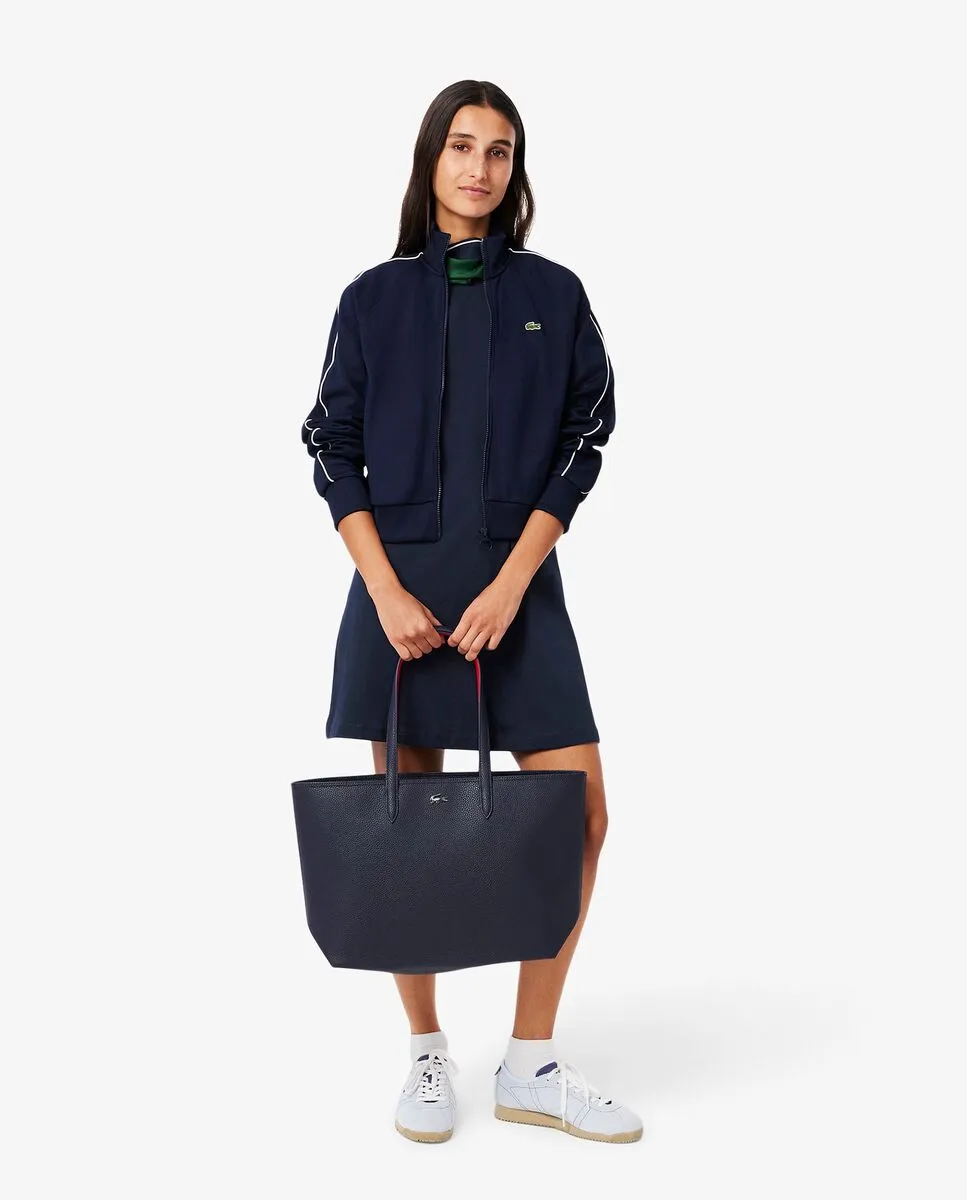 LACOSTE Draped T-Shirt Dress Blue