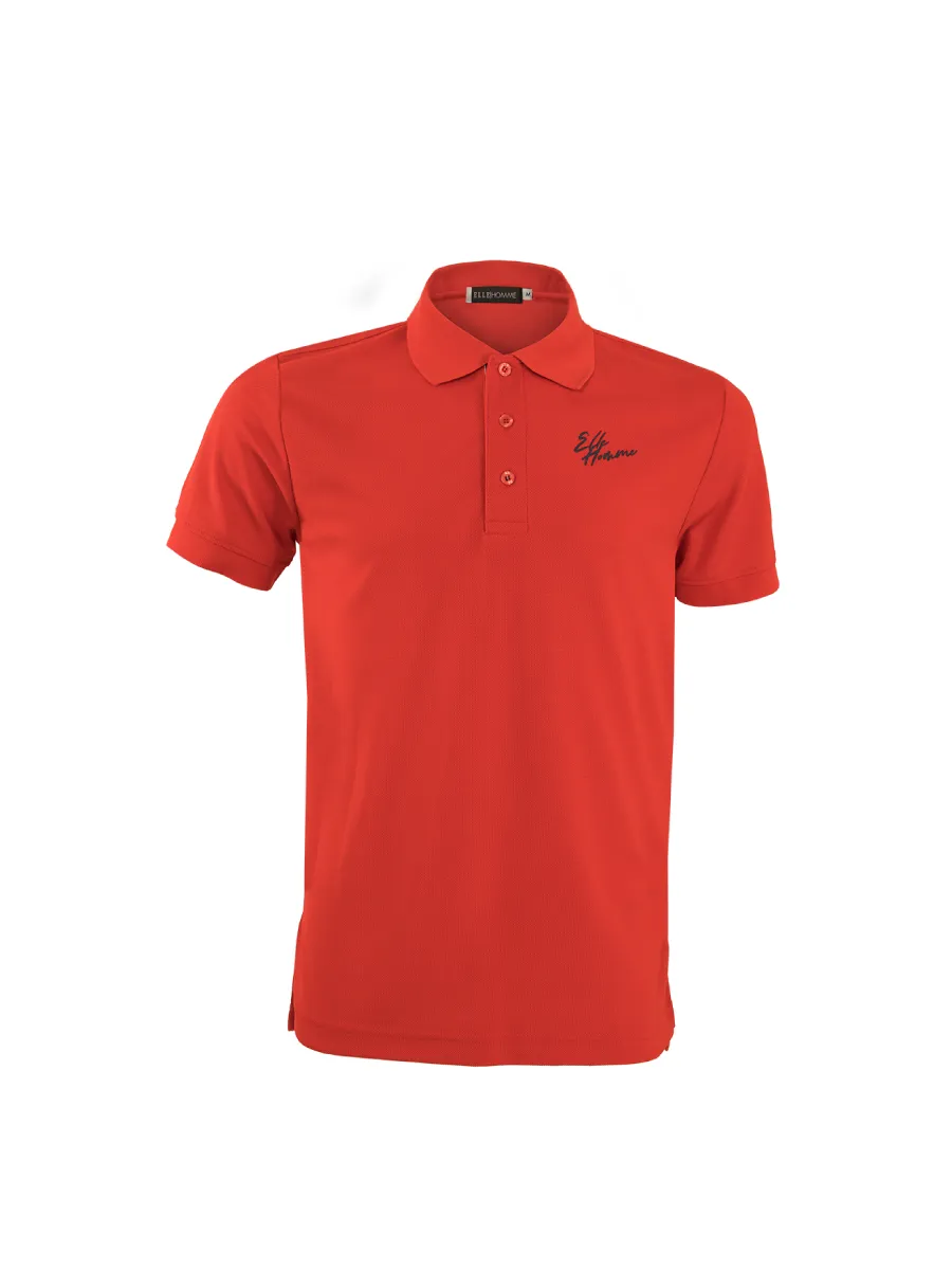 ELLE HOMME Men Polo shirt short sleeves Smart fit W8K911 - Red