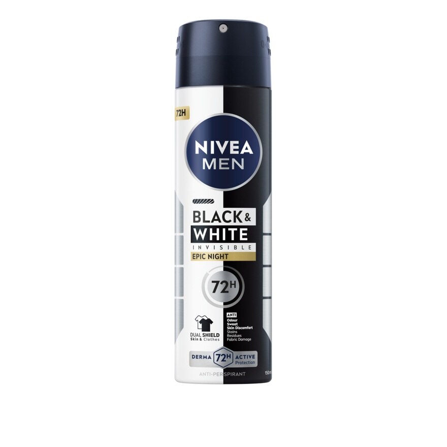 Nivea Men Spray Black  White Invisible Epic Night 150 Ml.