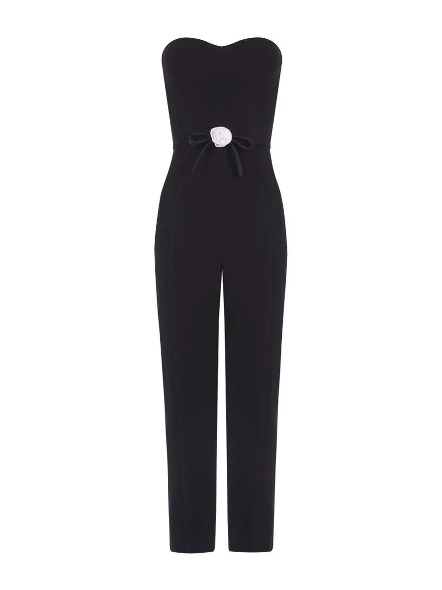 ASV ( SS24 )Carmen Bustier Women Jumpsuit Black