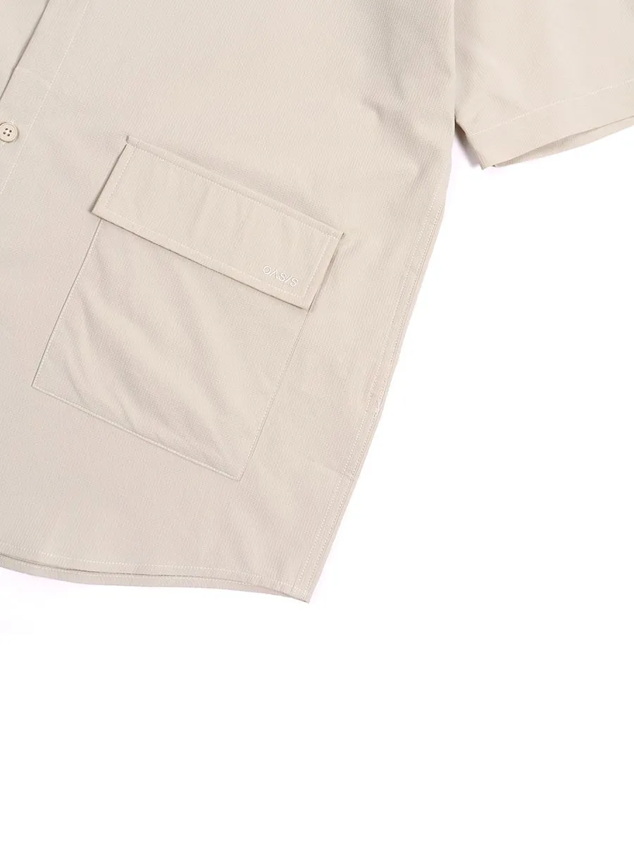 OASIS Men's Short sleeve Shirt Beige