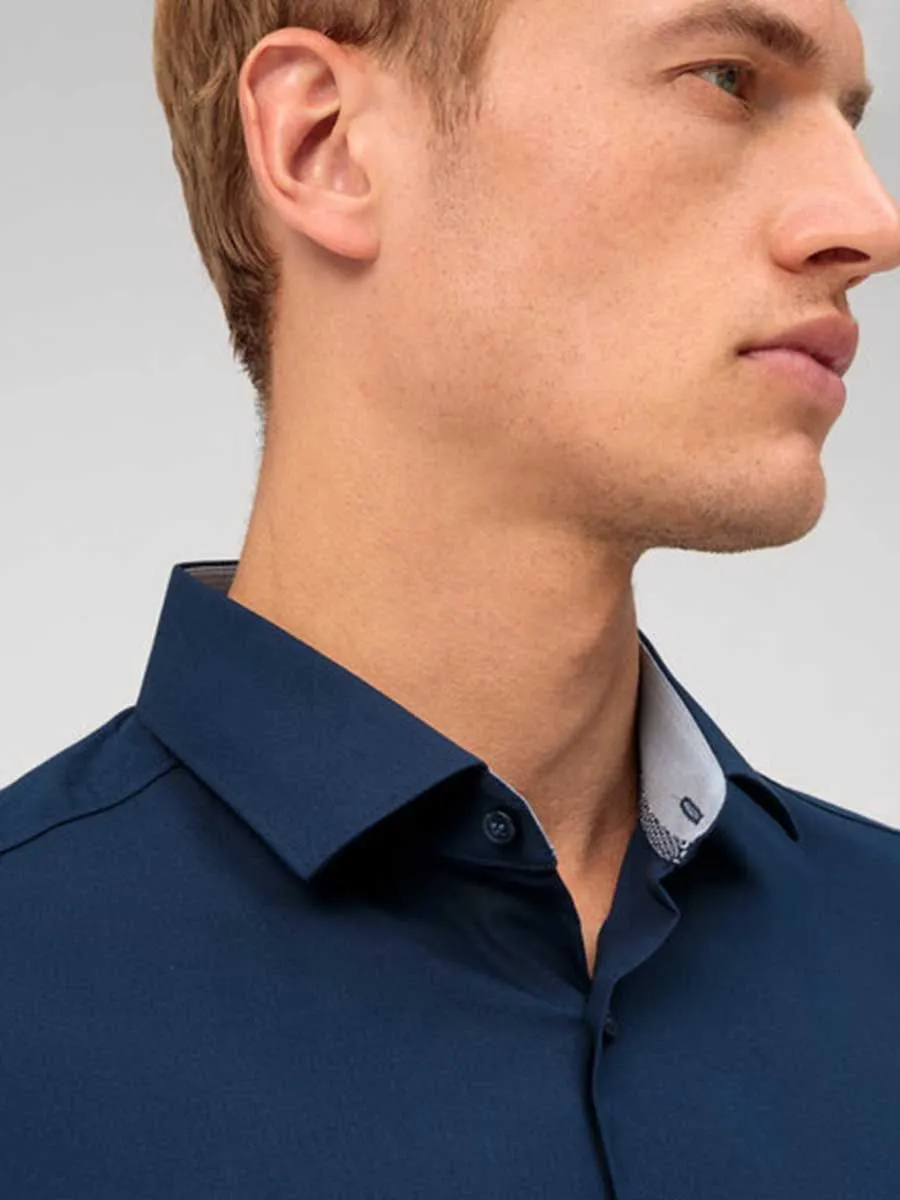 OLYMP CLIMATE CONTROL - MEN SHIRT LONG SLEEVES BODY  FIT NAVY BLUE