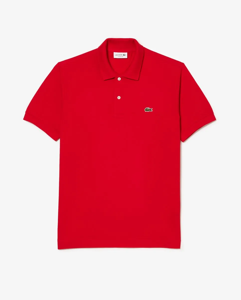 LACOSTE Original L.12.12 Petit Piqu  Cotton Polo Shirt Red