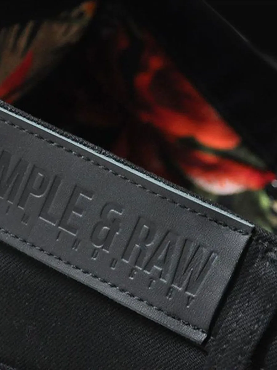 SIMPLE&RAW Lady Low Rise Jeans Js904-L-24 Black