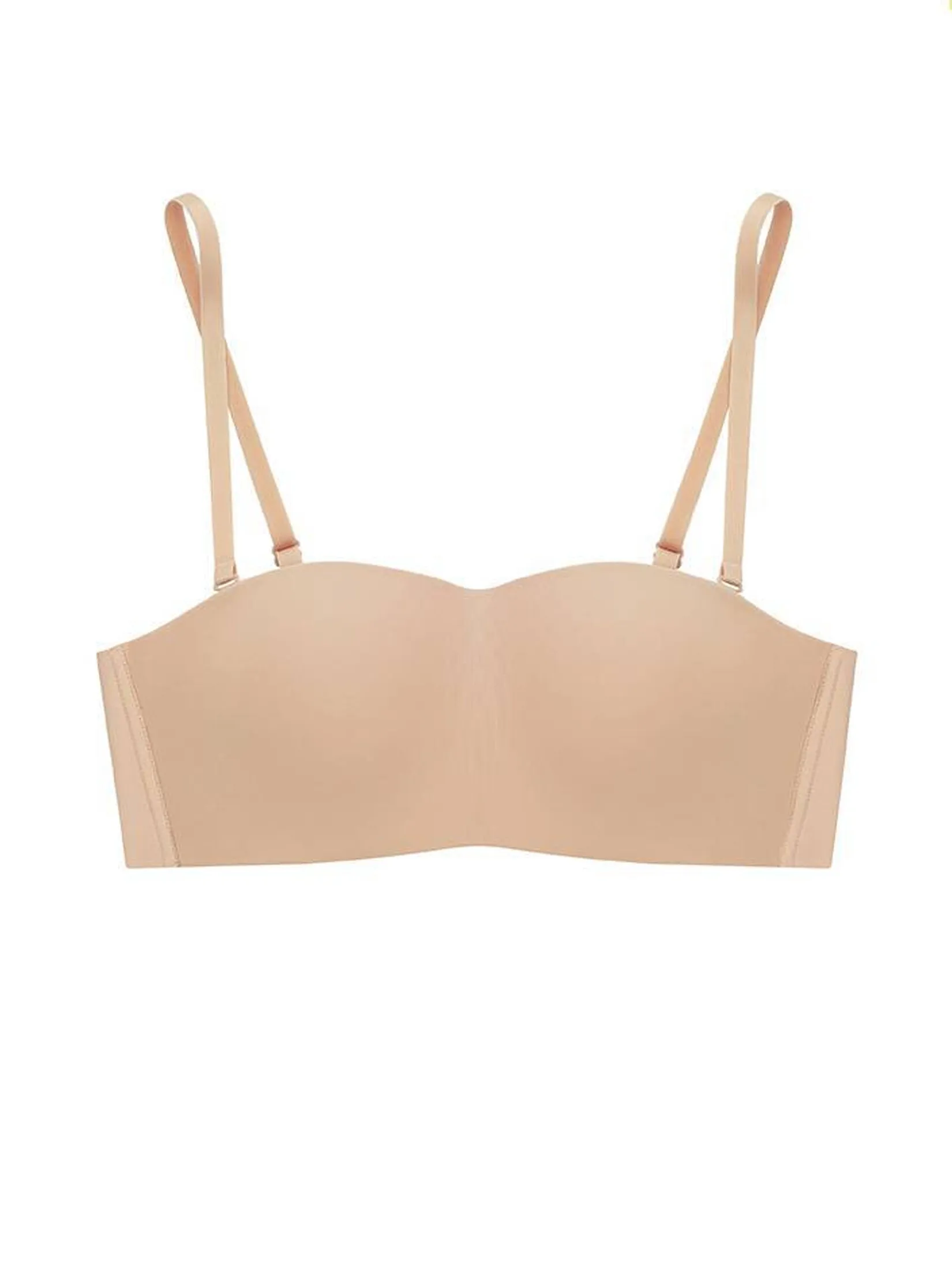 SABINA [Pack 10 Piece] [Online Exclusive] Bra Wireless Strapless Woman Pretty Perfect Seamless - Beige