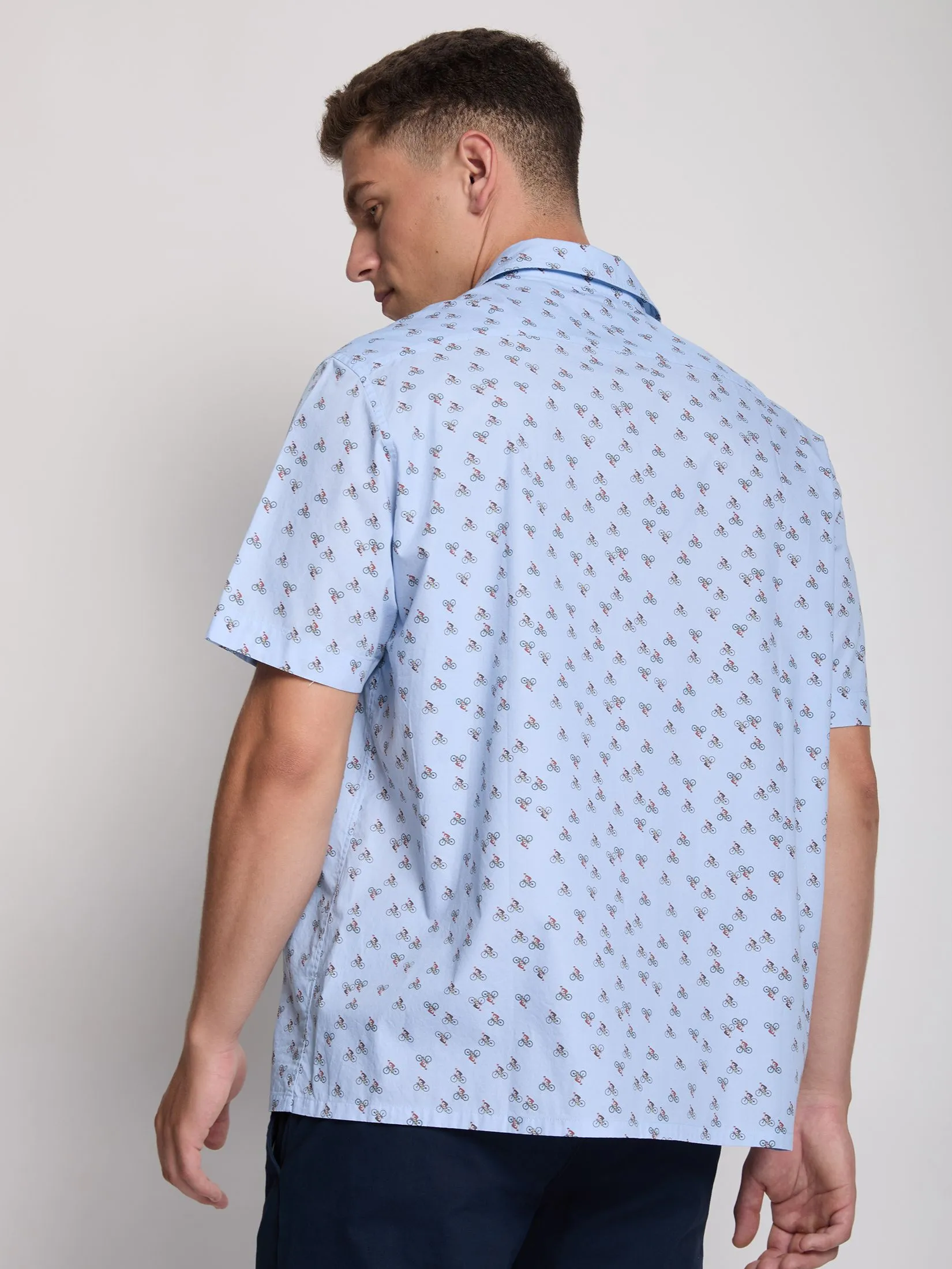 ALUMNUS Men Shirt Short Sleeves 2510SSRL30 Blue