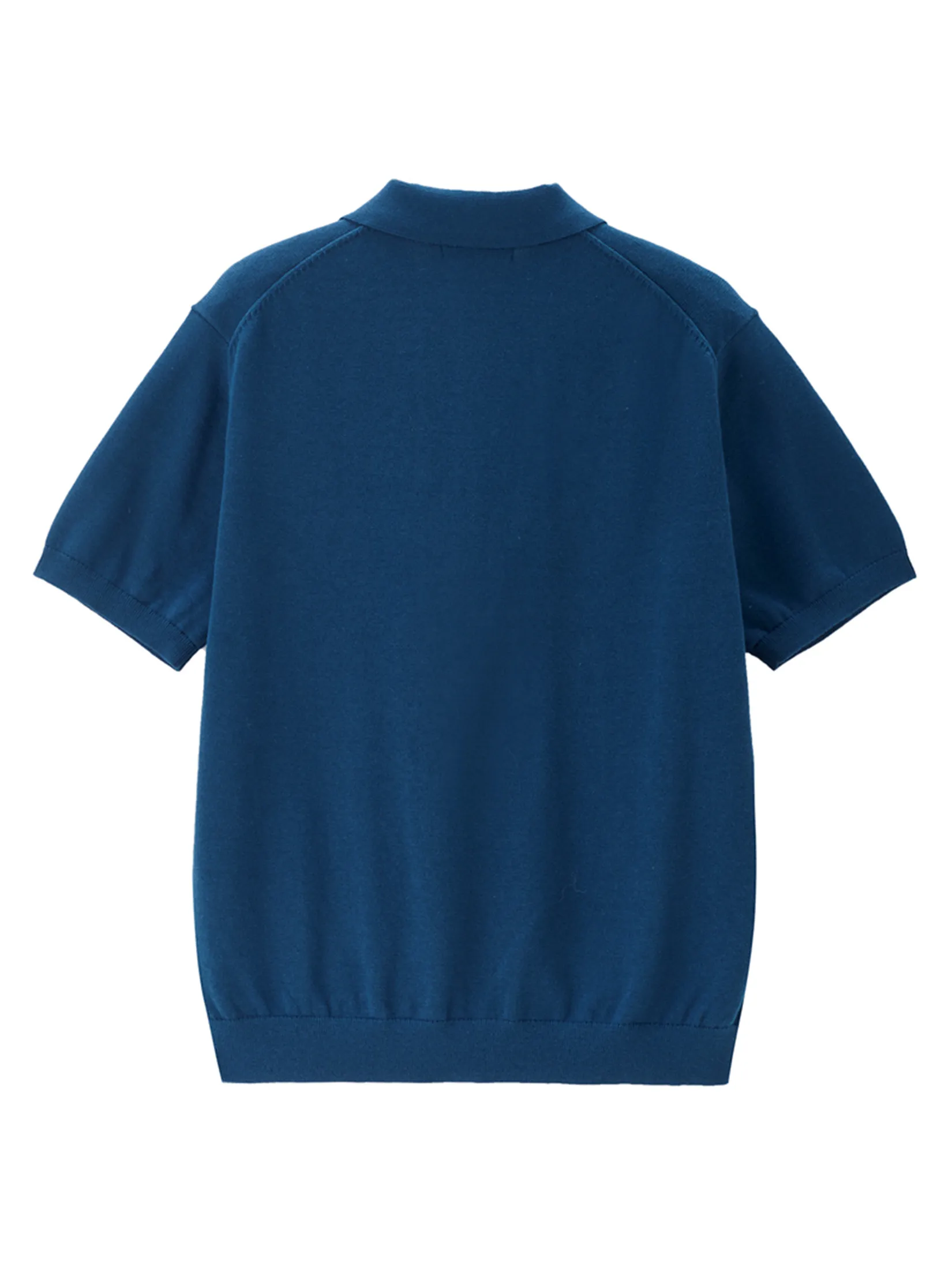 GIORDANO Men s Online Exclusive Soft Knit Polo Pullover Sweater (Korea) Blue
