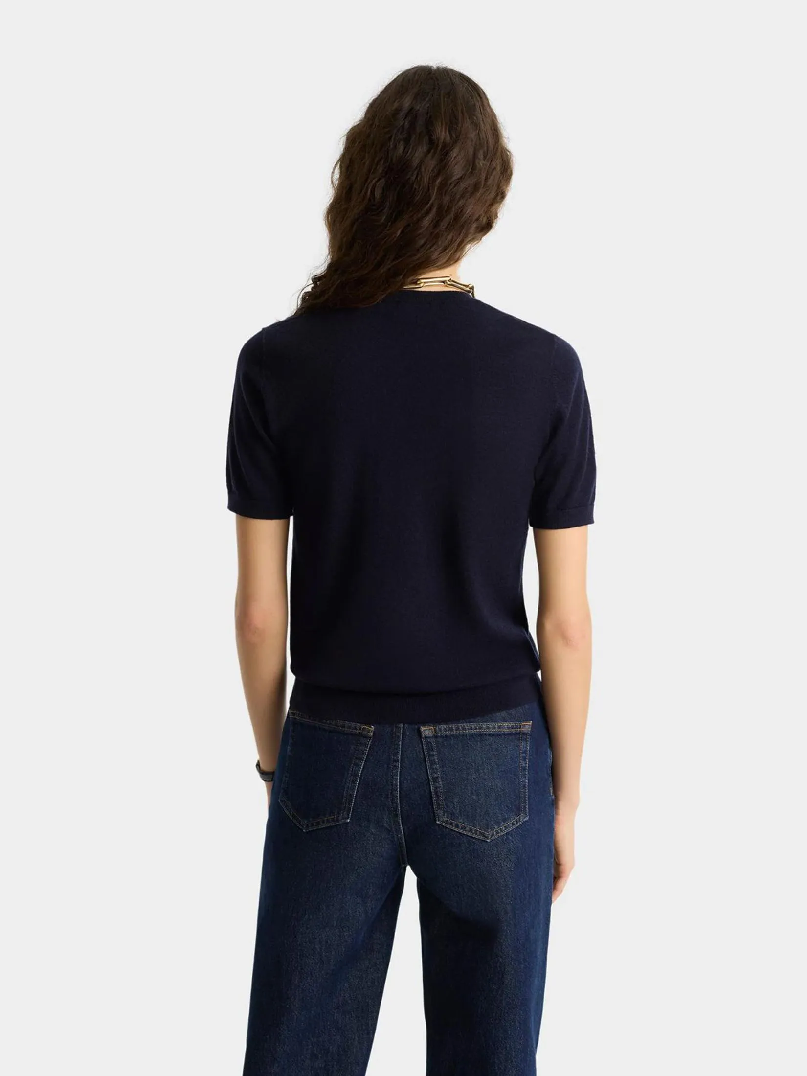 SPORTY & RICH Unisex Sweater Vendome Merino - Navy