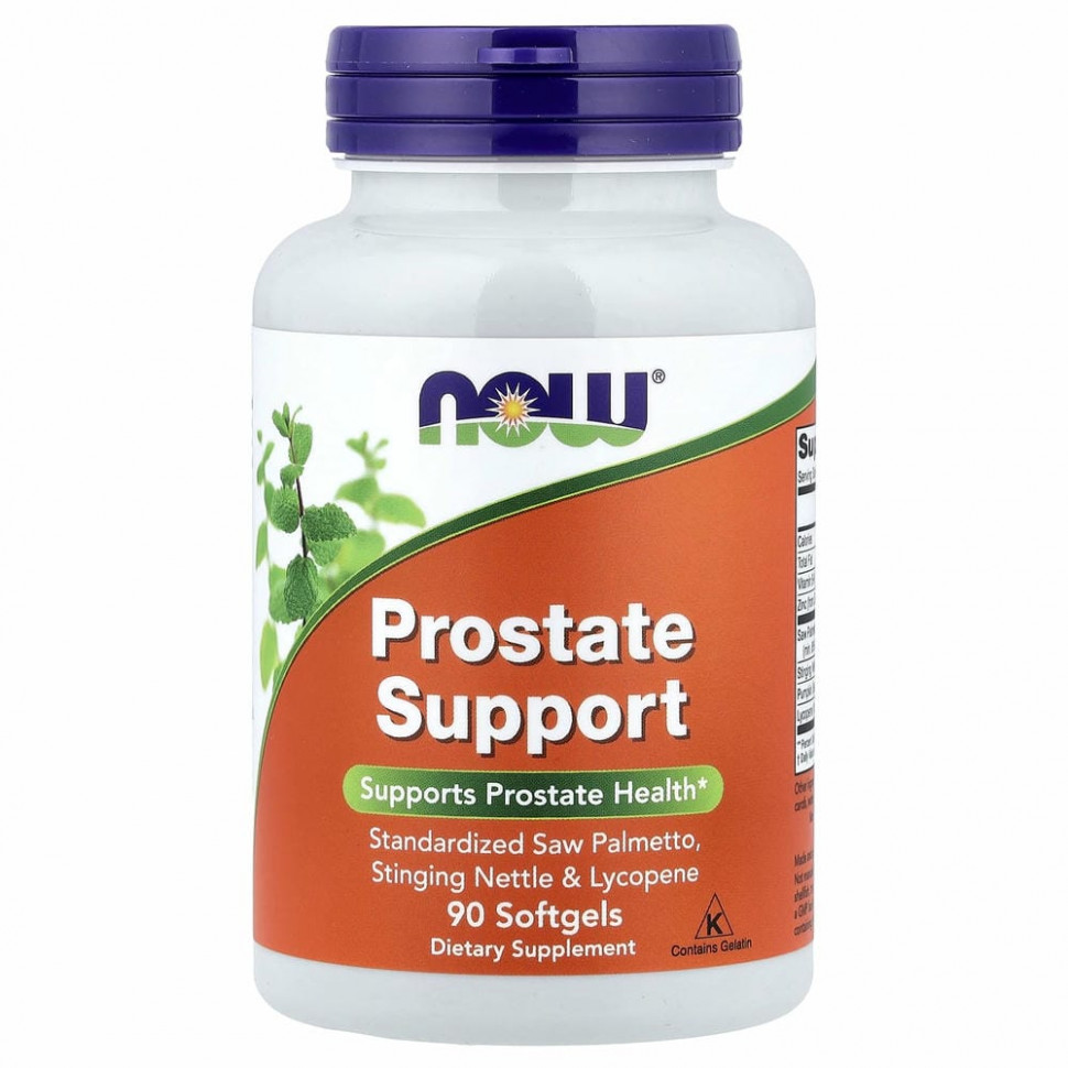 NOW Foods, Prostate Support, 90 мягких таблеток