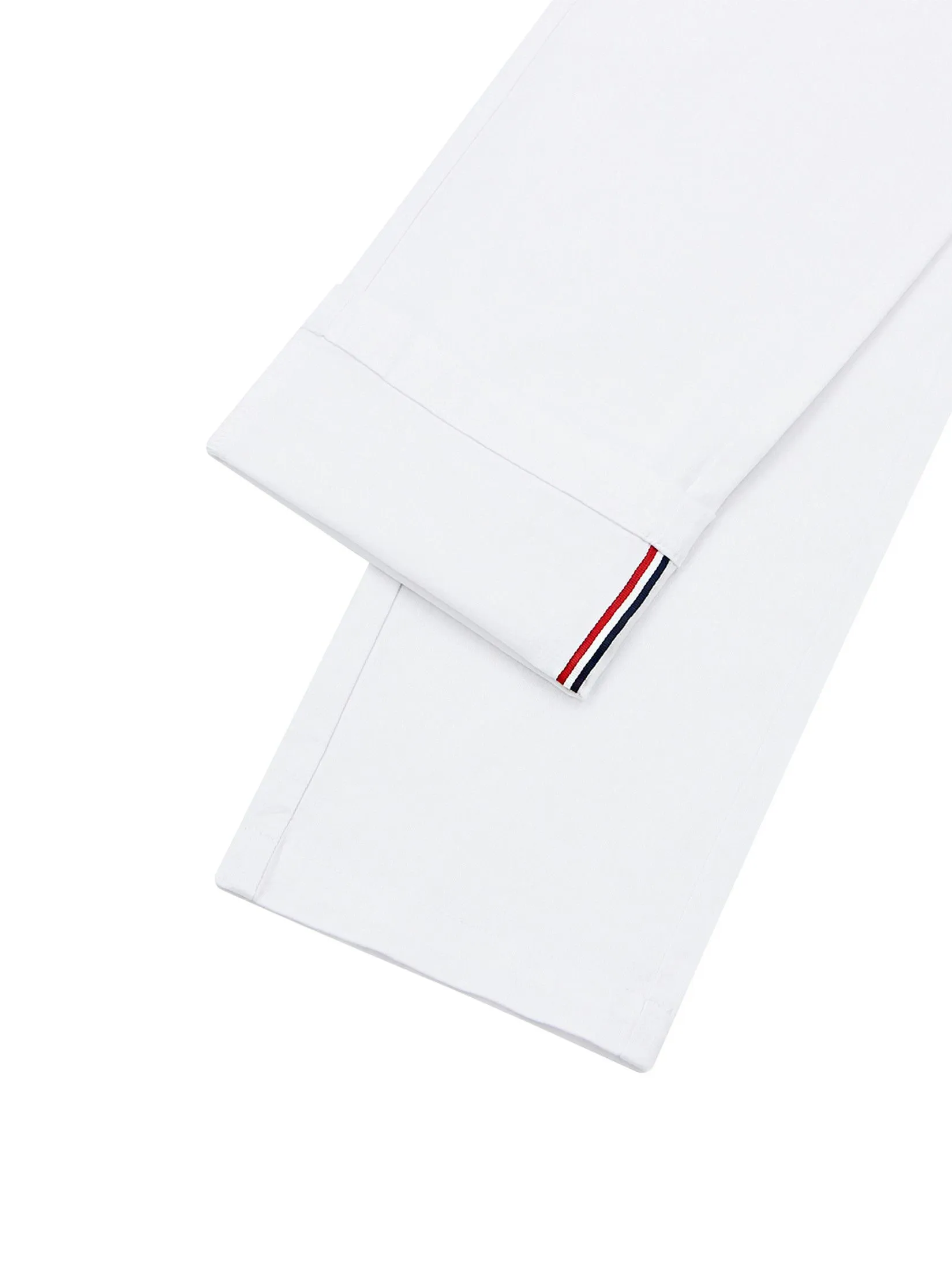 GIORDANO Men's Slim Easy Care Stretch Pants (180° Elastic Waist) White