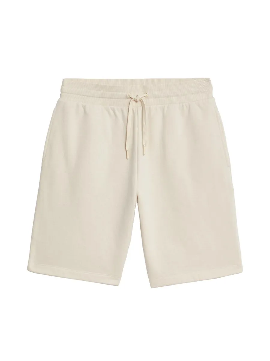 MARKS & SPENCER Men Shorts Cotton Rich Oversized Jersey NZ_Ecru