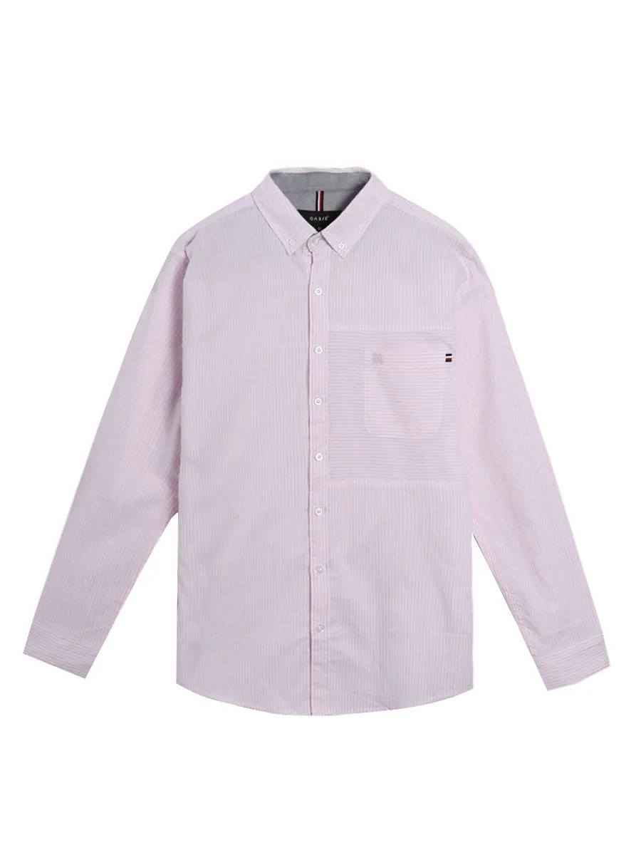 OASIS Men's Long Sleeve Shirt Pink