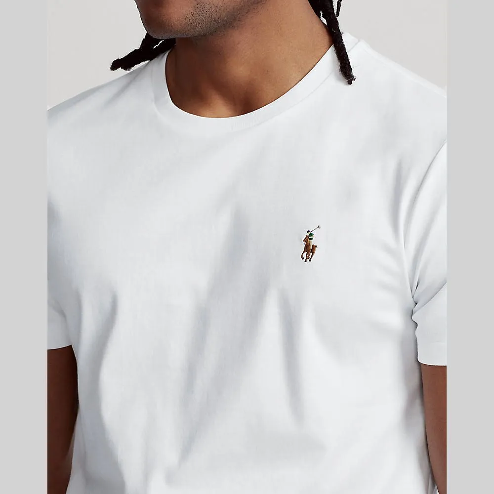 POLO RALPH LAUREN Polo Ralph Lauren TEE-Custom Slim Fit Soft Cotton T-Shirt MNPOTSH1N820100 100 WHITE