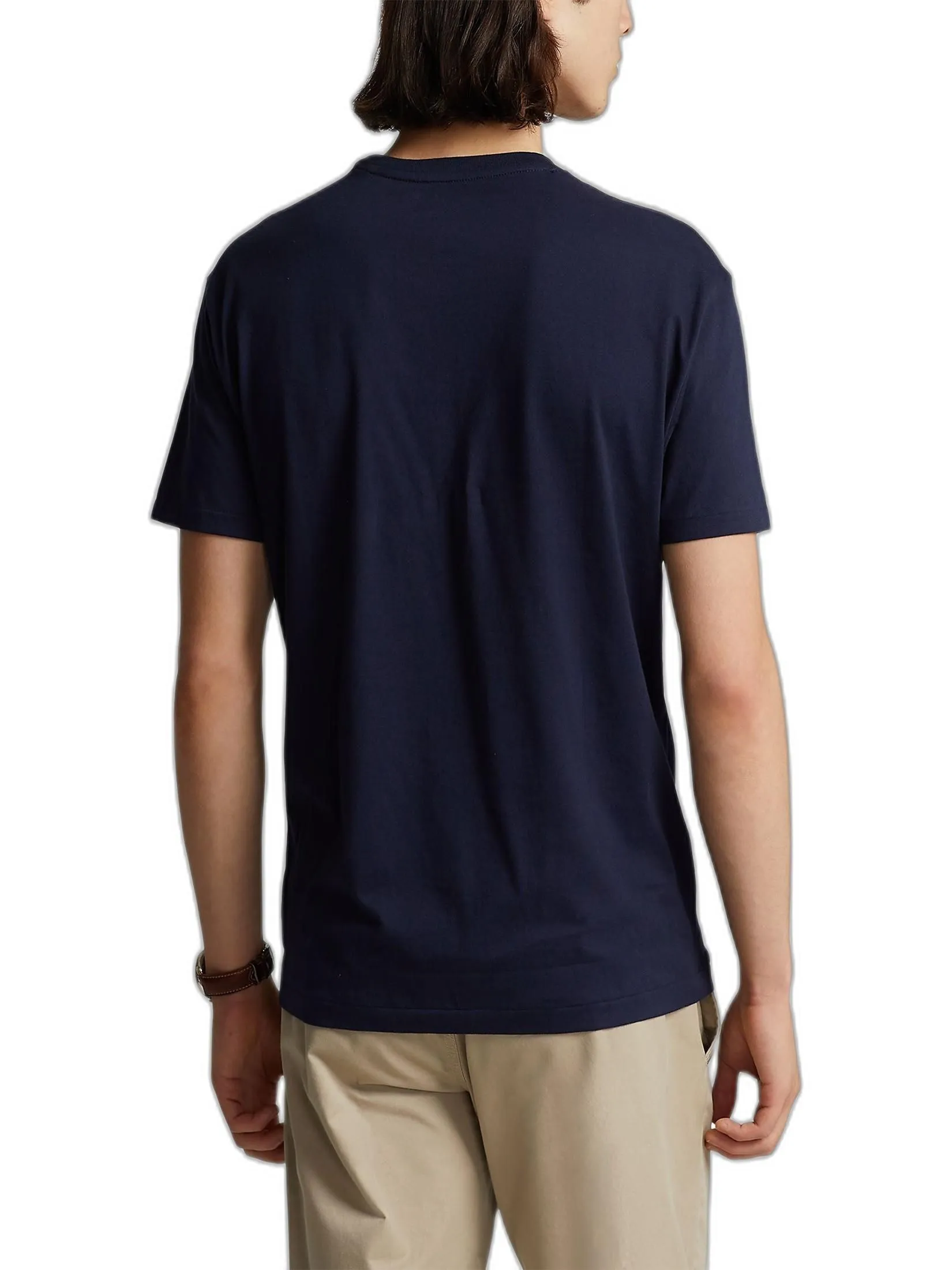 POLO RALPH LAUREN Polo Ralph Lauren TEE-Custom Slim Fit Jersey Crewneck T-Shirt MNPOTSH1N820047 410 NAVY-410