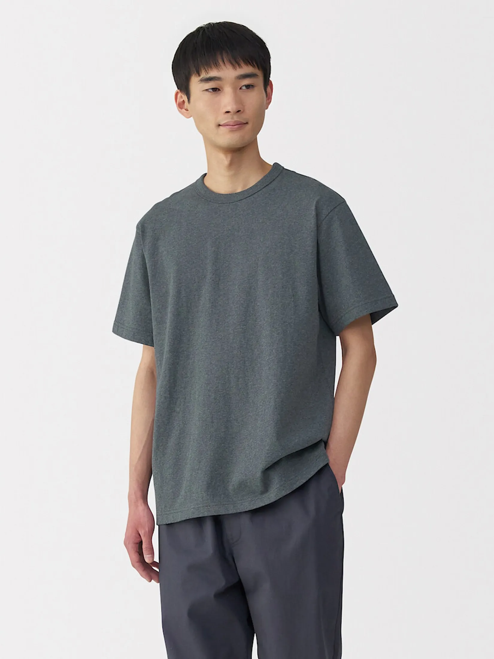 MUJI Men T-Shirt Short Sleeve Heavy Weight