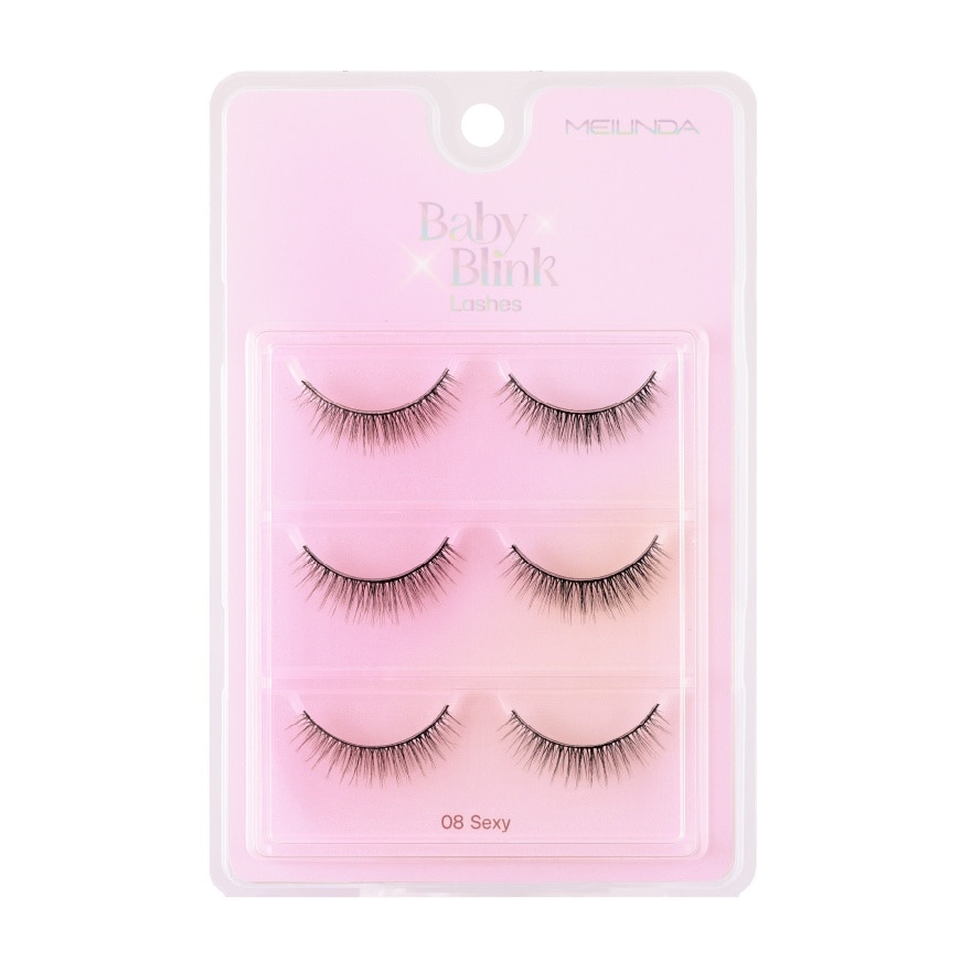Meilinda Baby Blink Lashes 3pairs 08 Sexy - 08 Sexy