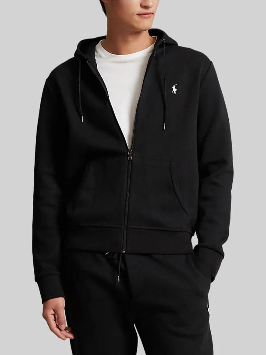 POLO RALPH LAUREN Men Jacket-Double-Knit Full-Zip Hoodie-Black