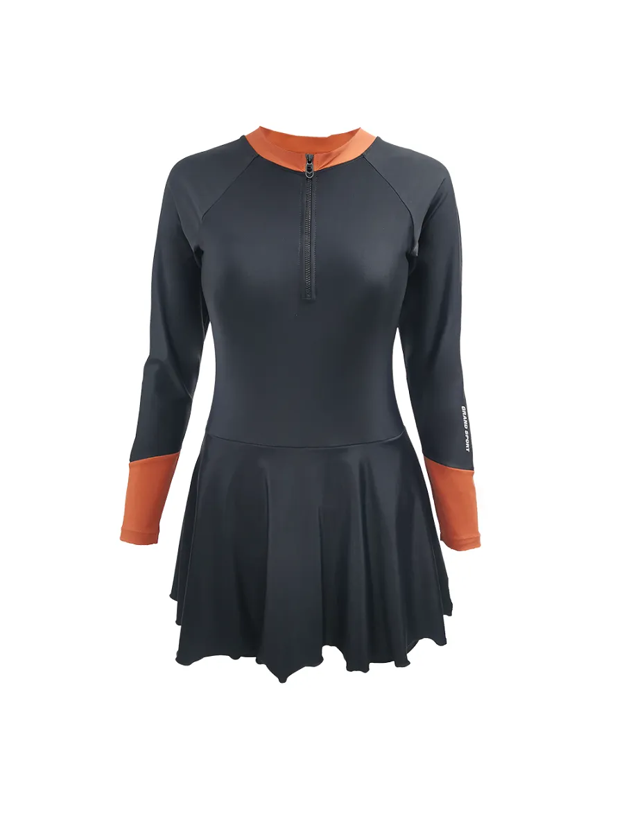 GRAND SPORT Black WOMEN ONE PIECE SWIMSUIT Size - L