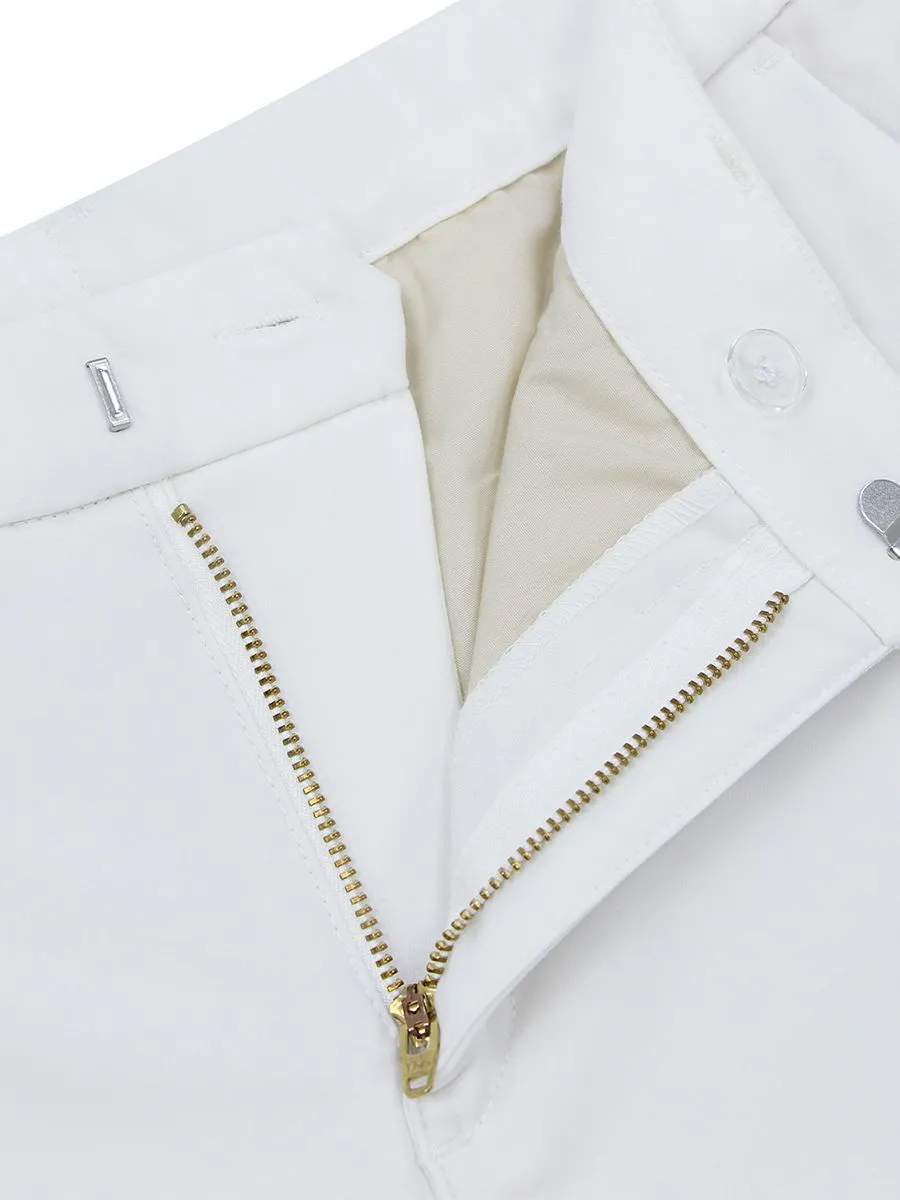 GIORDANO Women's 180° Expandable Waistband slim suit pants Albumen white