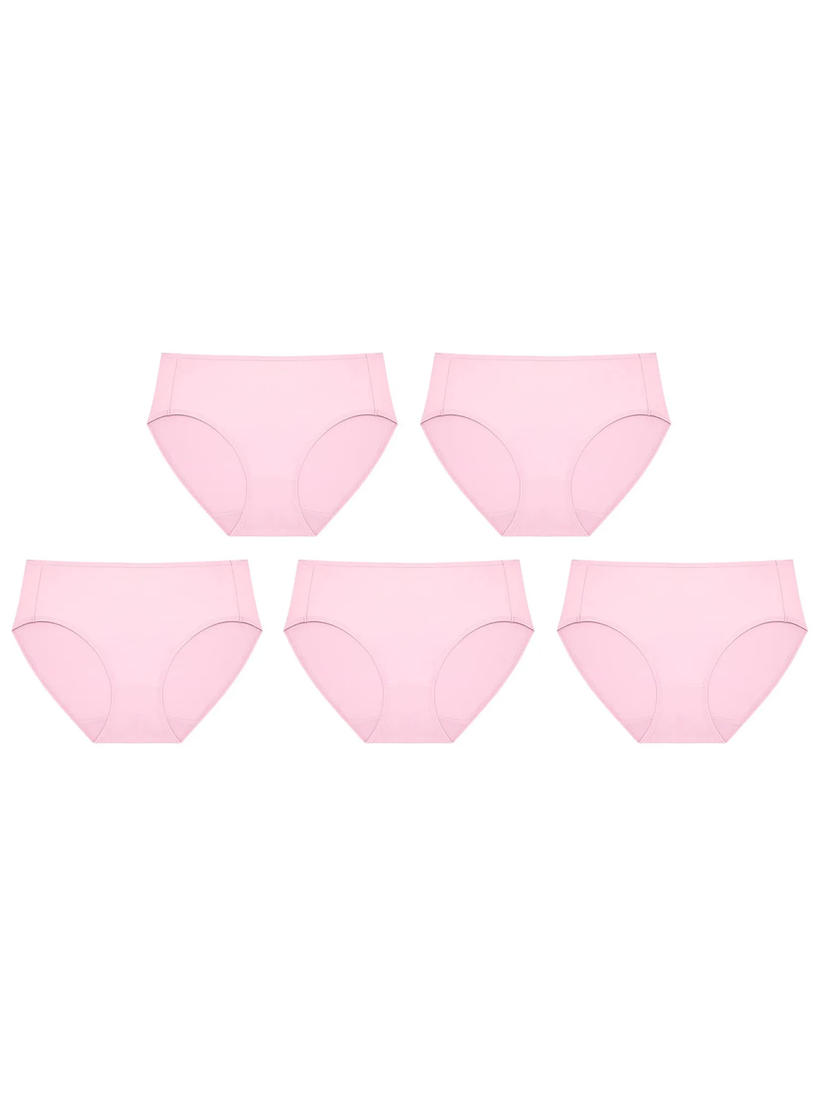 SABINA [Pack 5 Piece] [Online Exclusive] Microfiber Mid Waisted Panty - Dark Pink