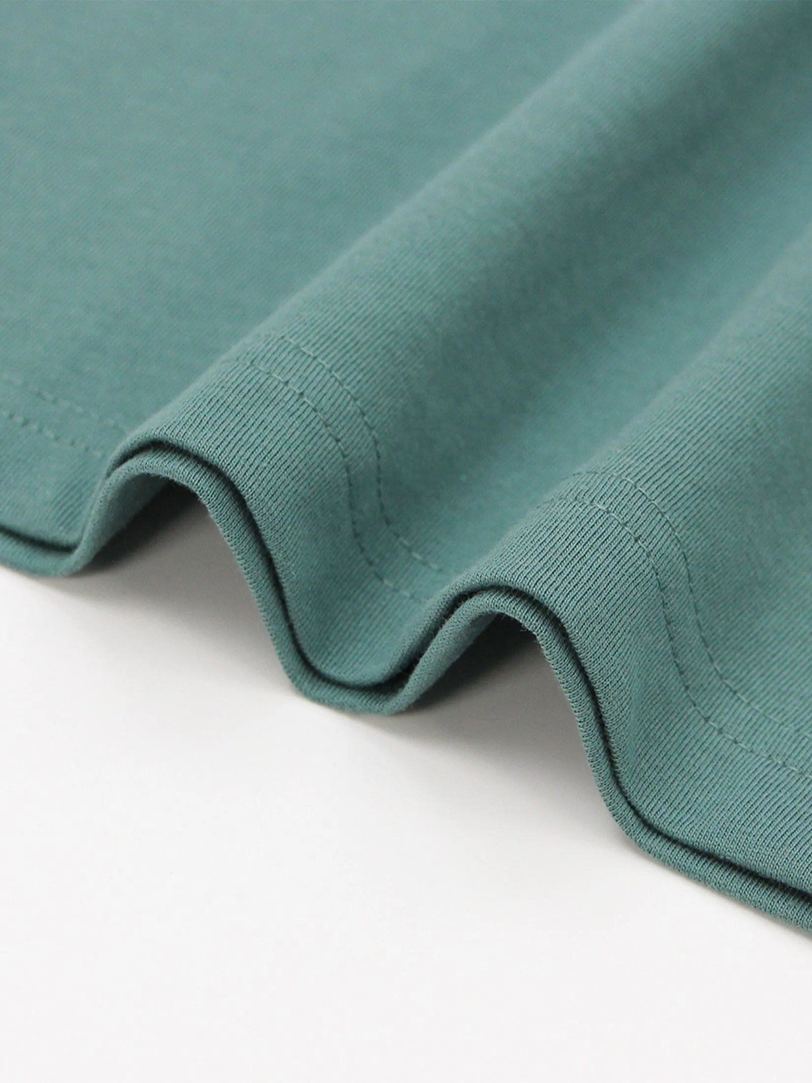 GIORDANO Men's Slim V-Neck Tee Smoky Emerald green