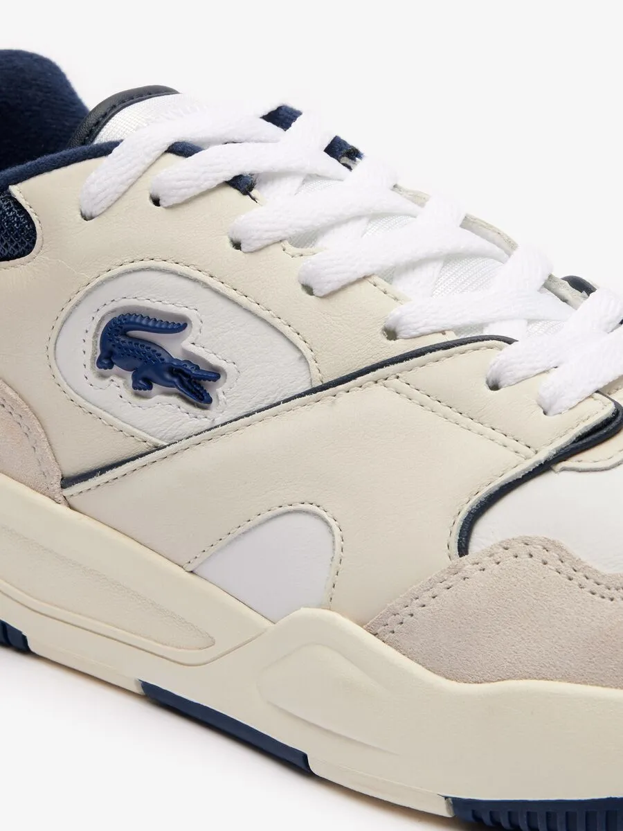 LACOSTE White Men’s Lineshot Leather Logo Trainers