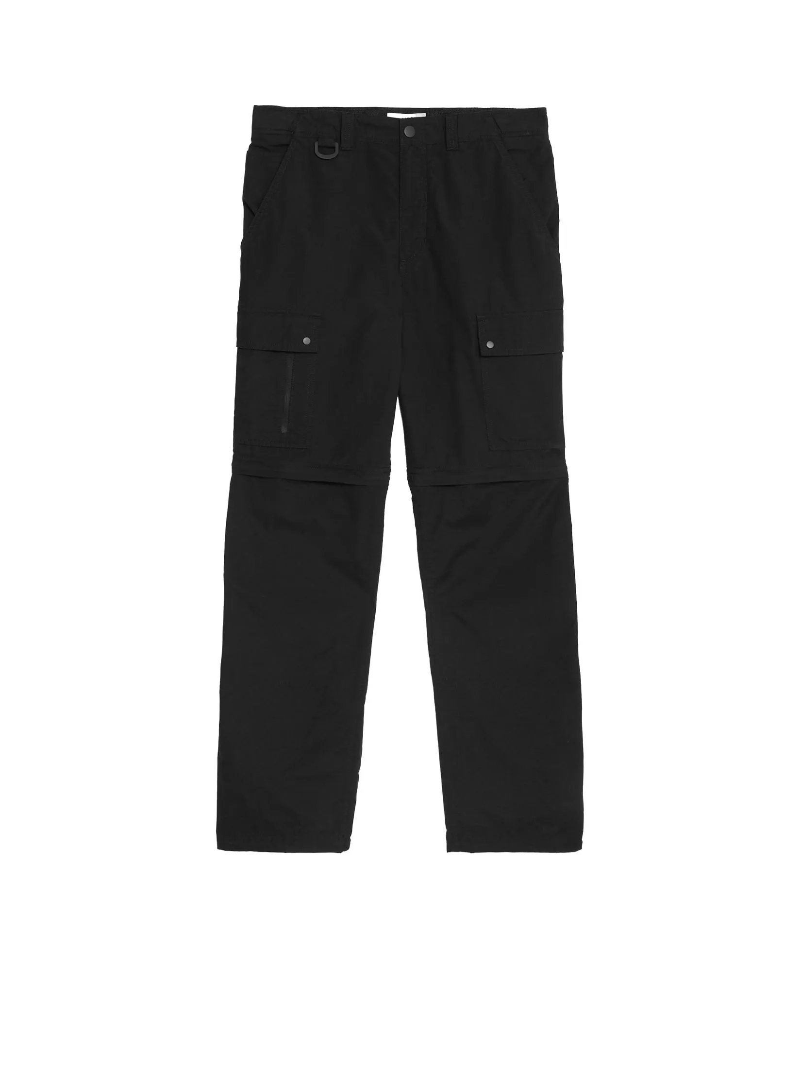 MARKS & SPENCER Men Trousers Zip Off Trekking with Stormwear Black
