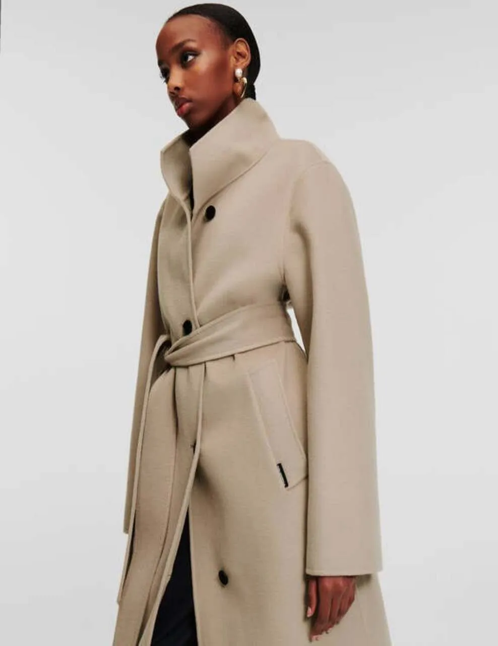 KARL LAGERFELD DOUBLE FACE SOFT WOMAN COAT NOMAD