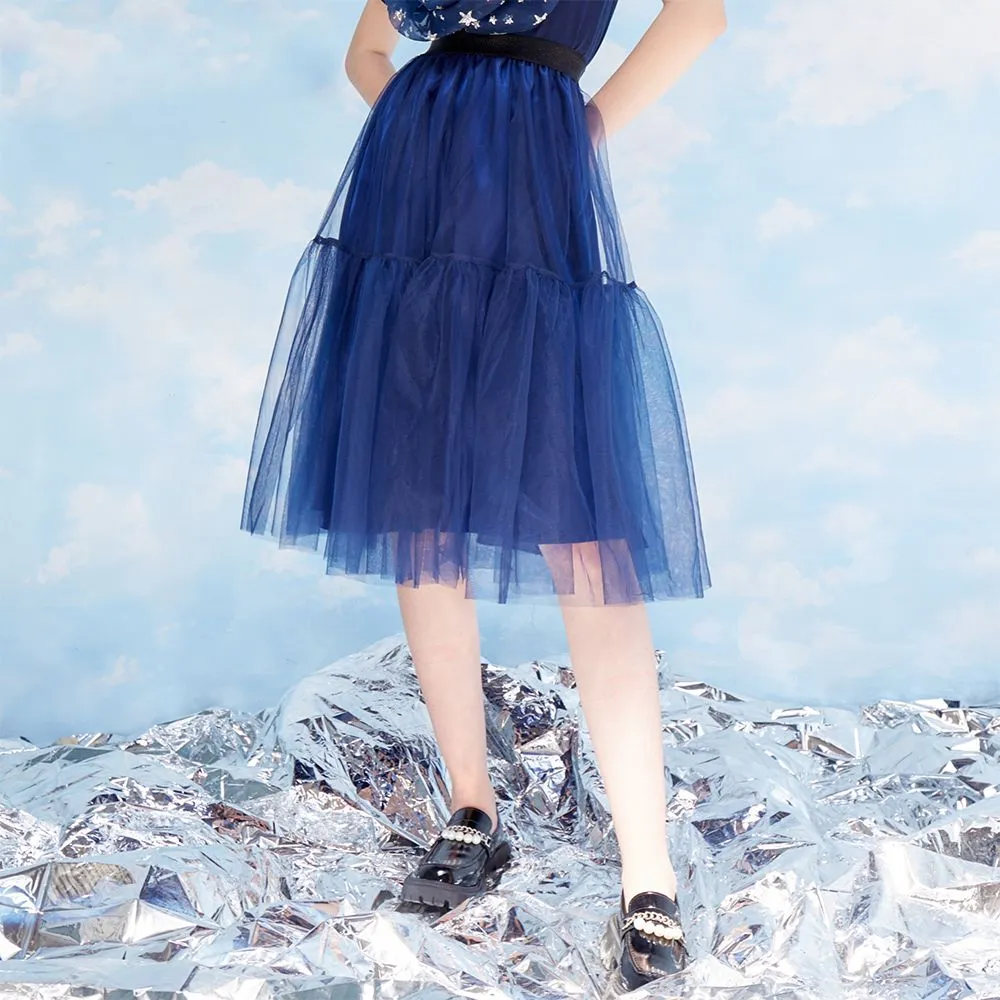 ICONIC NAVY TULLE SKIRT