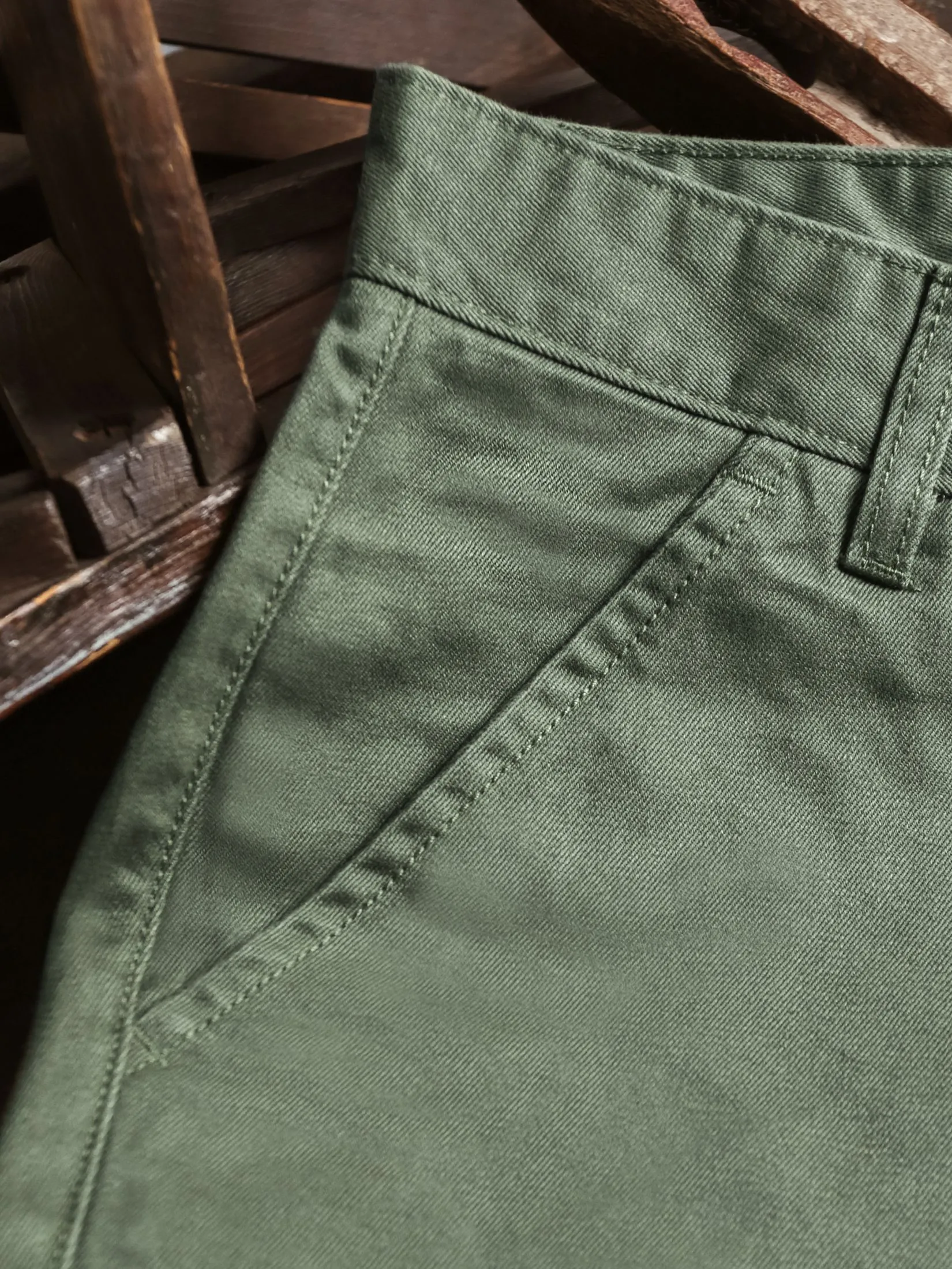 SIMPLE&RAW Timber Chino Pants Sk814 Green