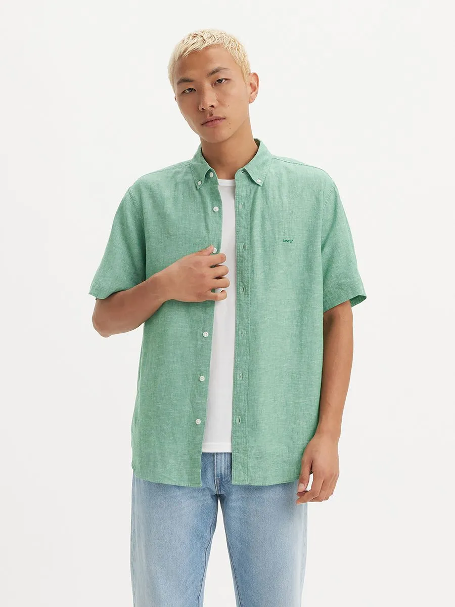 LEVI'S Men's Short-Sleeve Authentic Button-Down Leprechaun