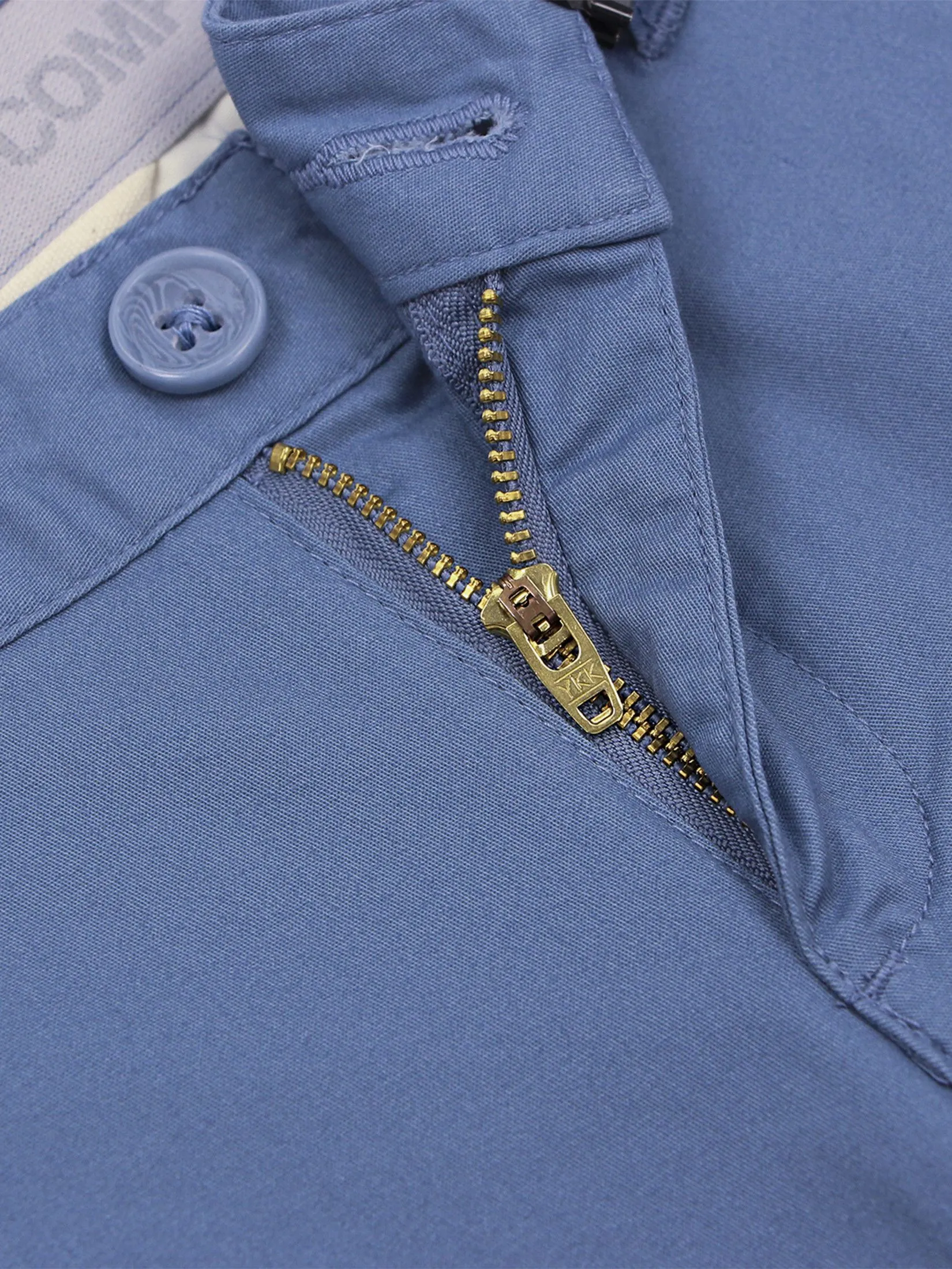 GIORDANO Women's Twill Mid-Rise Slim Fit Pocket Shorts (180 Elastic Waistband) Bluefin