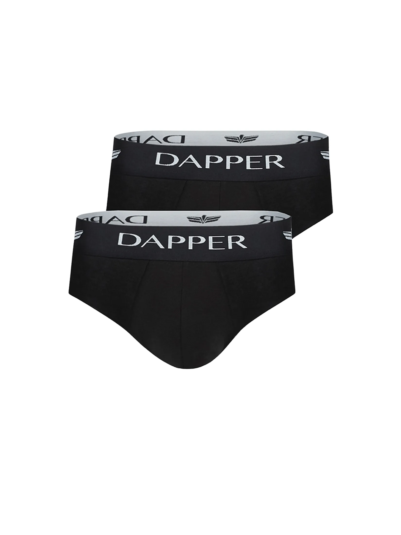 DAPPER DAPPER Iconic Pima Cotton Briefs Black (Pack 2 Pcs.)