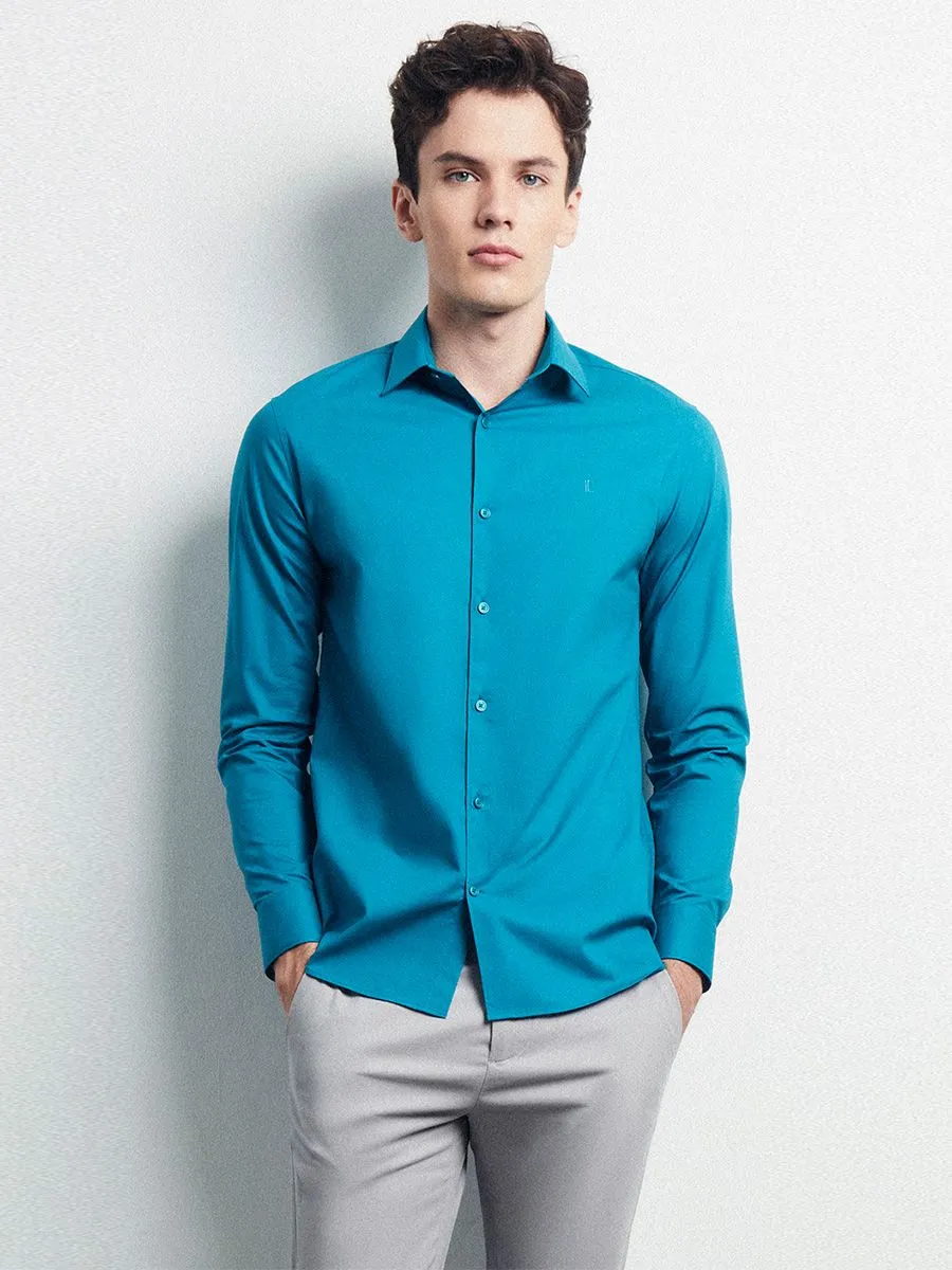 LTD Slim Fit Shirt Men Mid Green