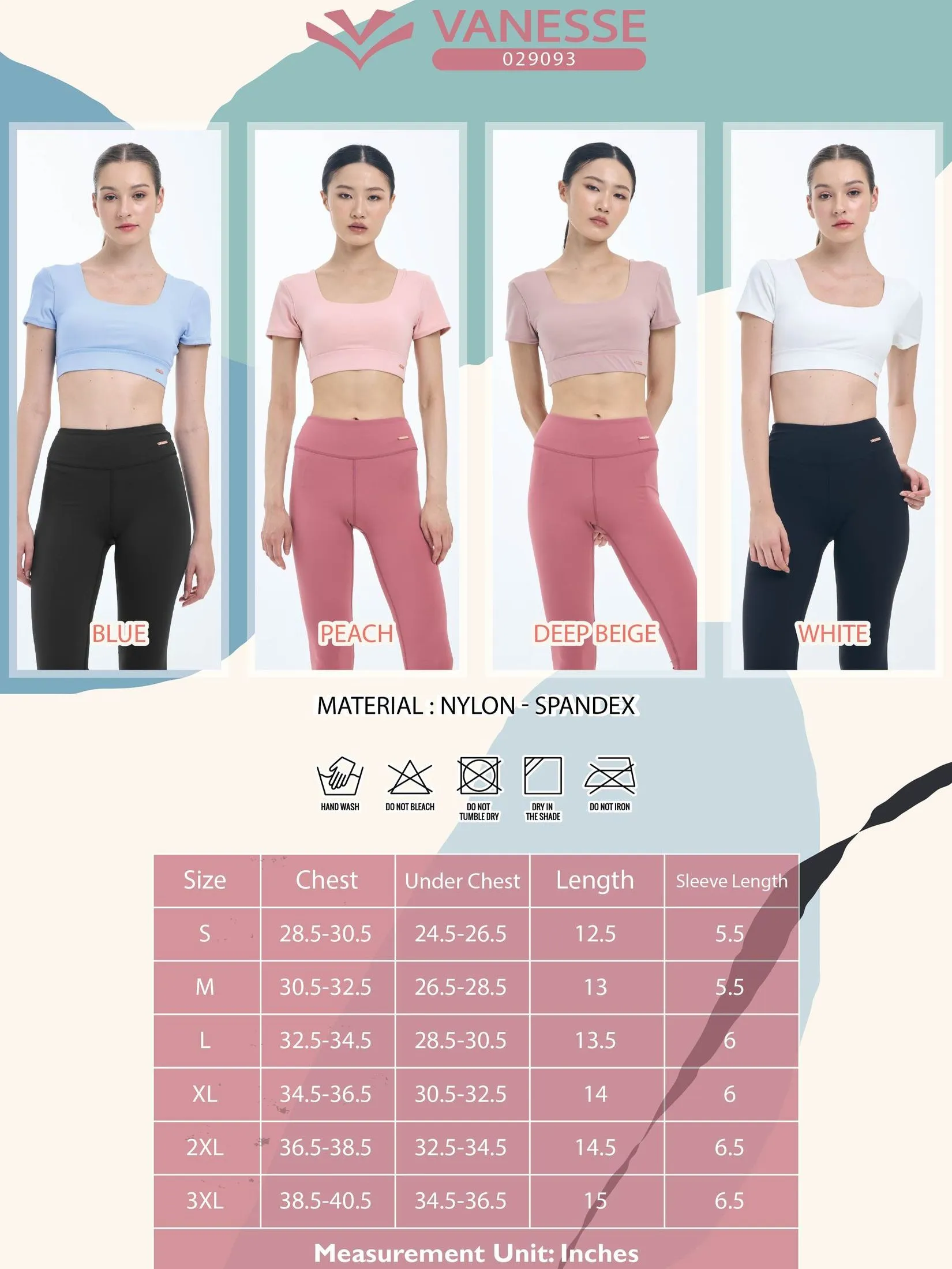 VANESSE White LADIES CROP BRA (029093)