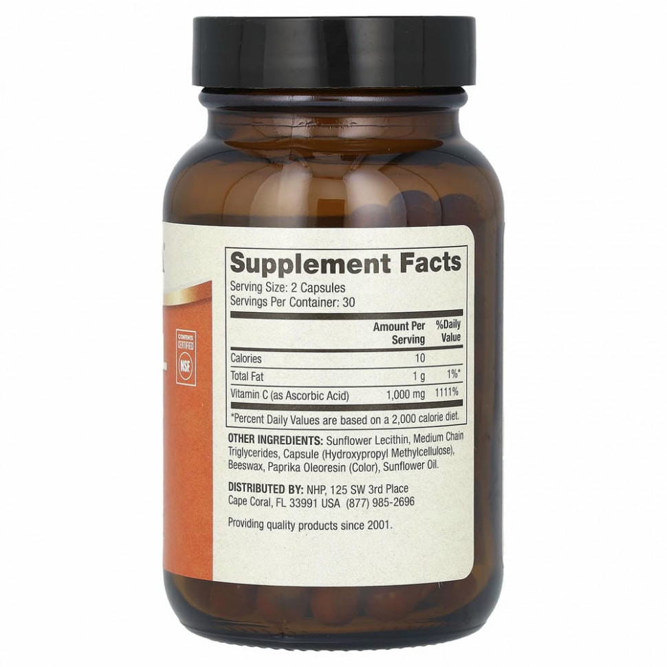 Dr. Mercola, липосомальный витамин С, 500 мг, 60 капсул