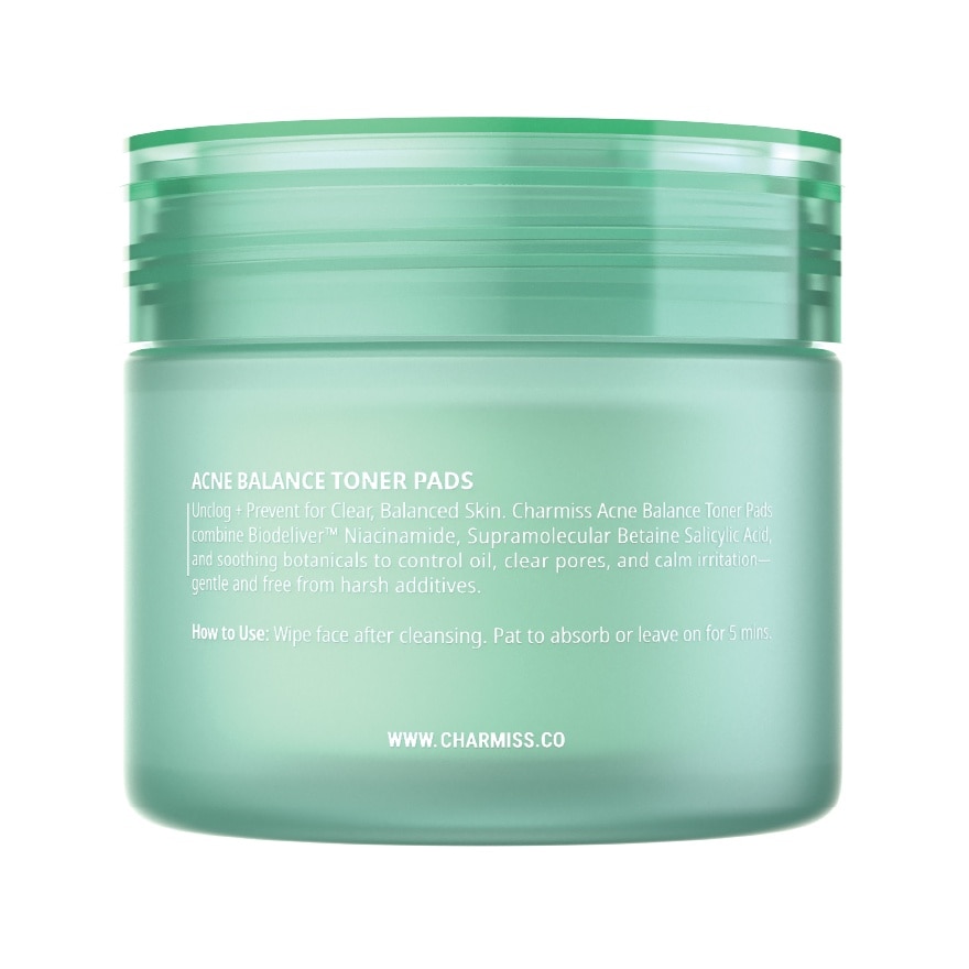 Charmiss Acne Balance Toner Pads 110 g./80 Pads